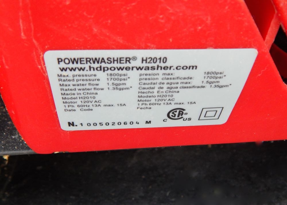 HD Power Washer H2010