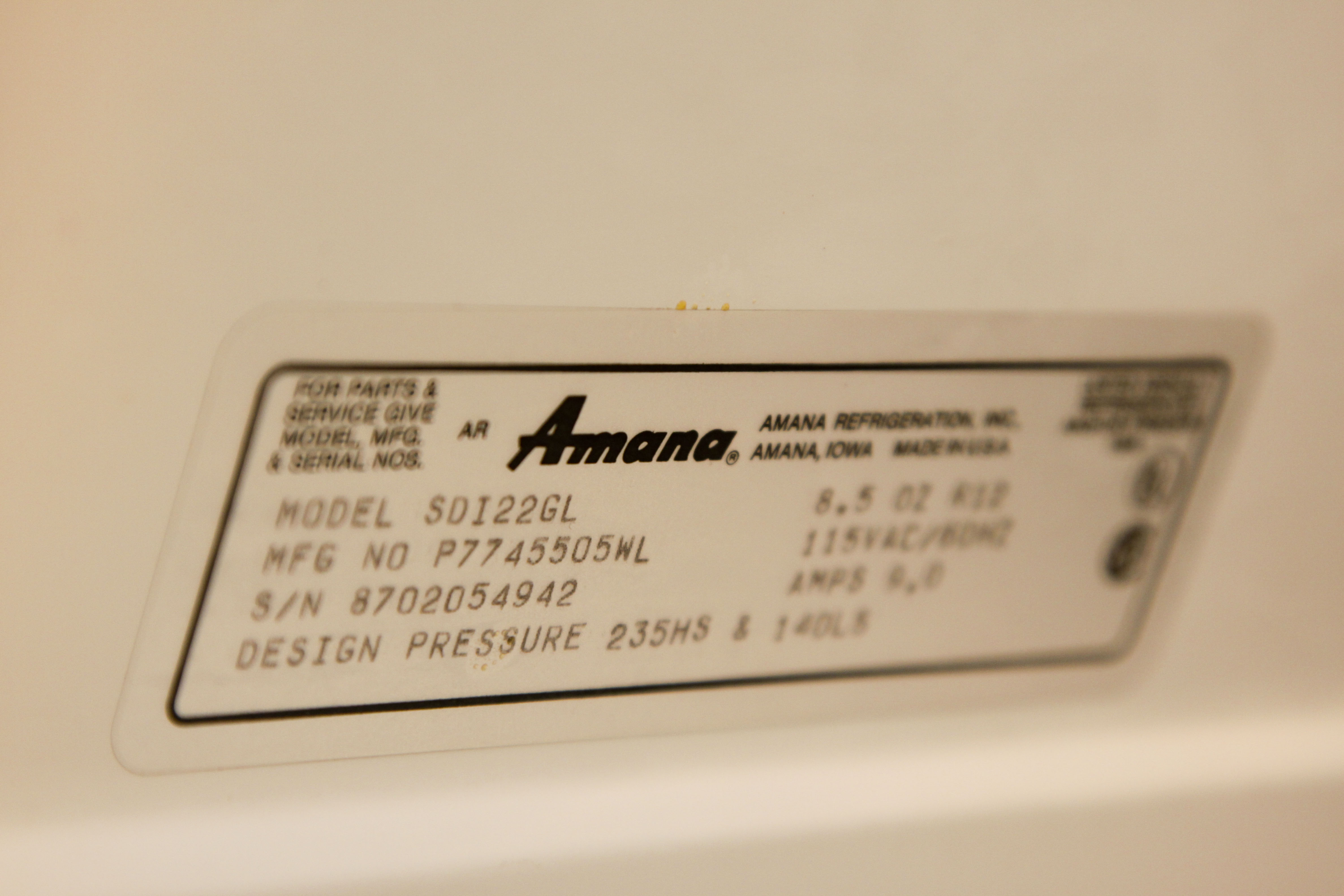 Vintage Black Amana Automatic Refrigerator 22