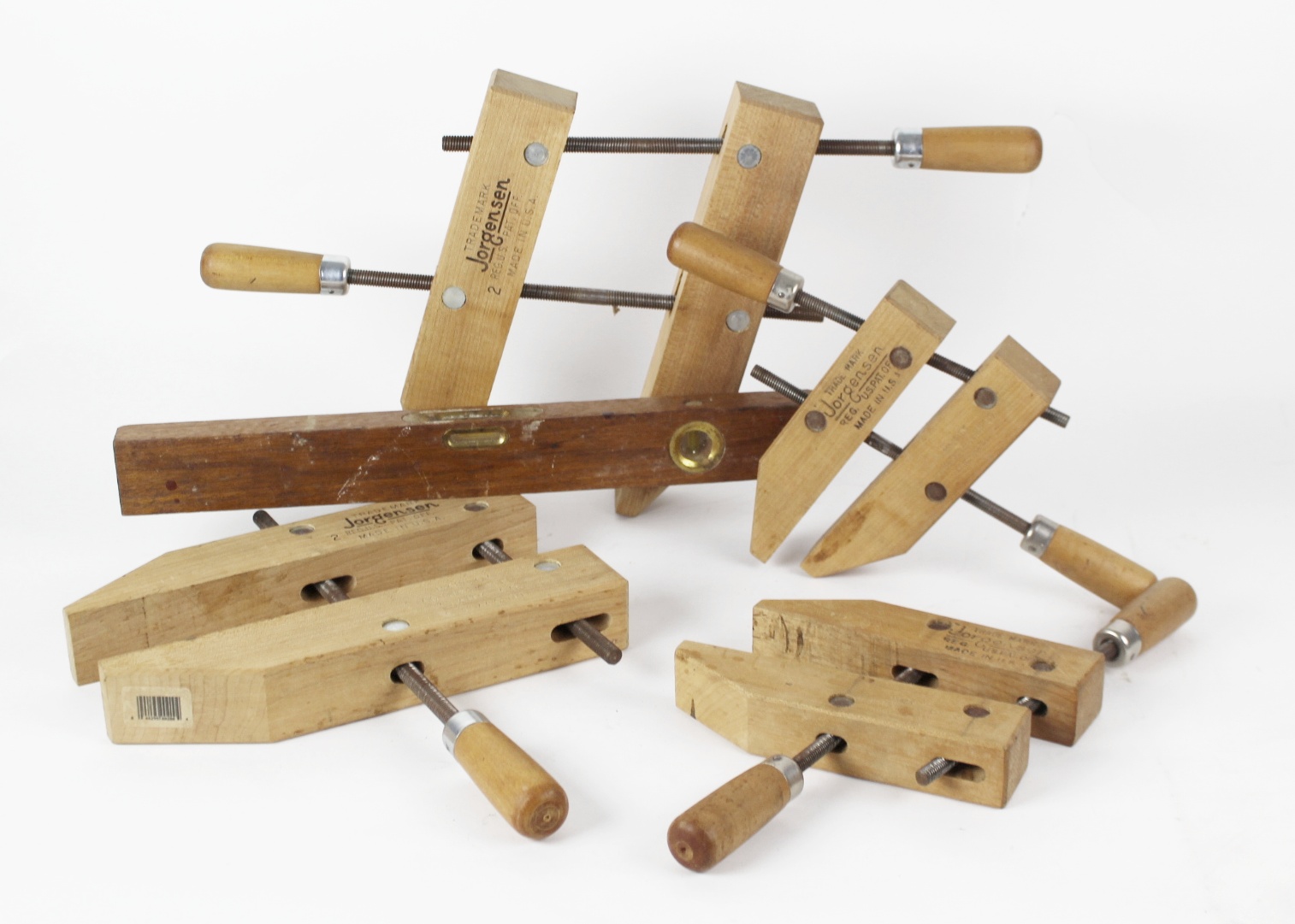 Jorgenson Wood Clamps and Vintage Level