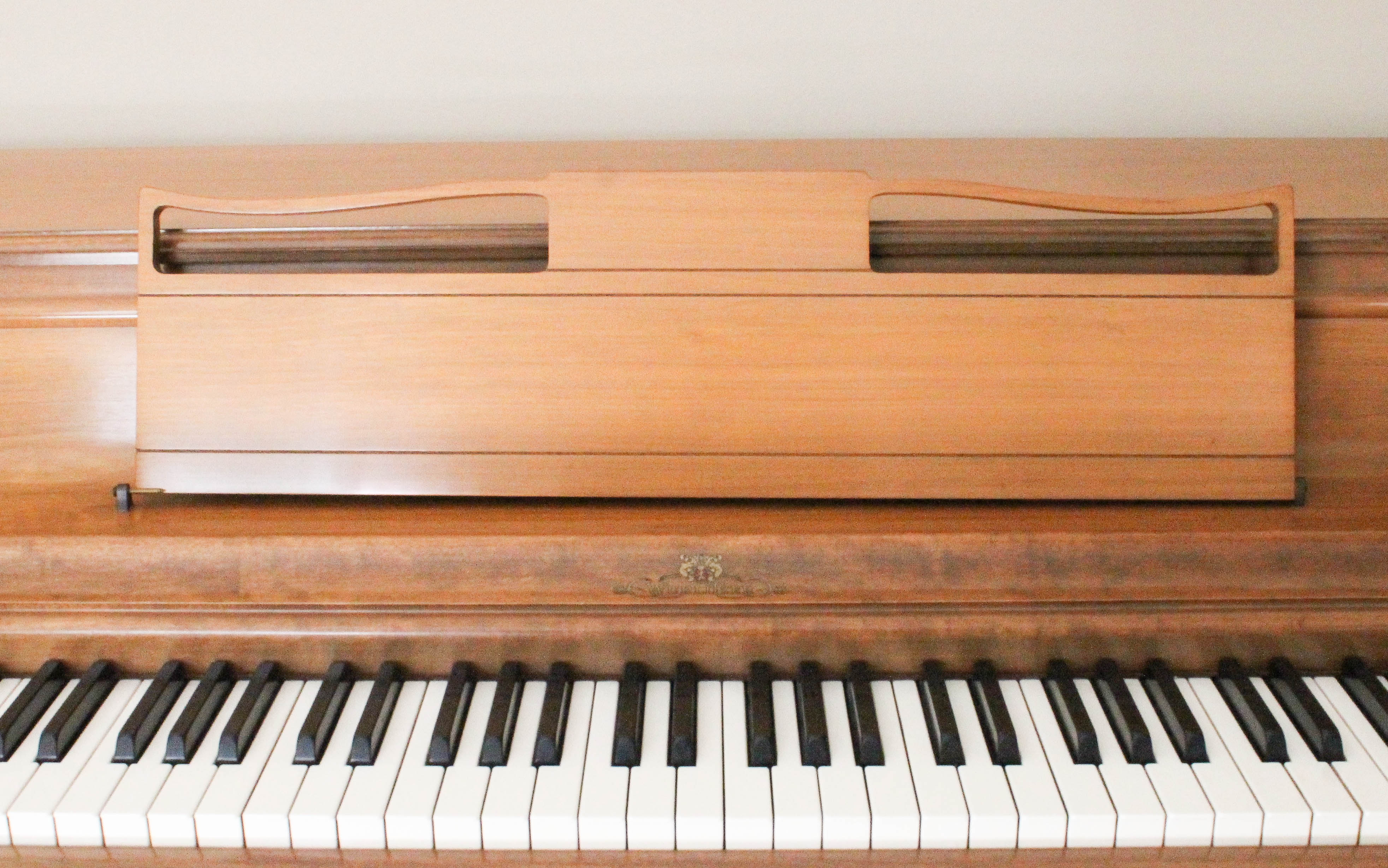 Vintage Oak Wurlitzer Upright Piano