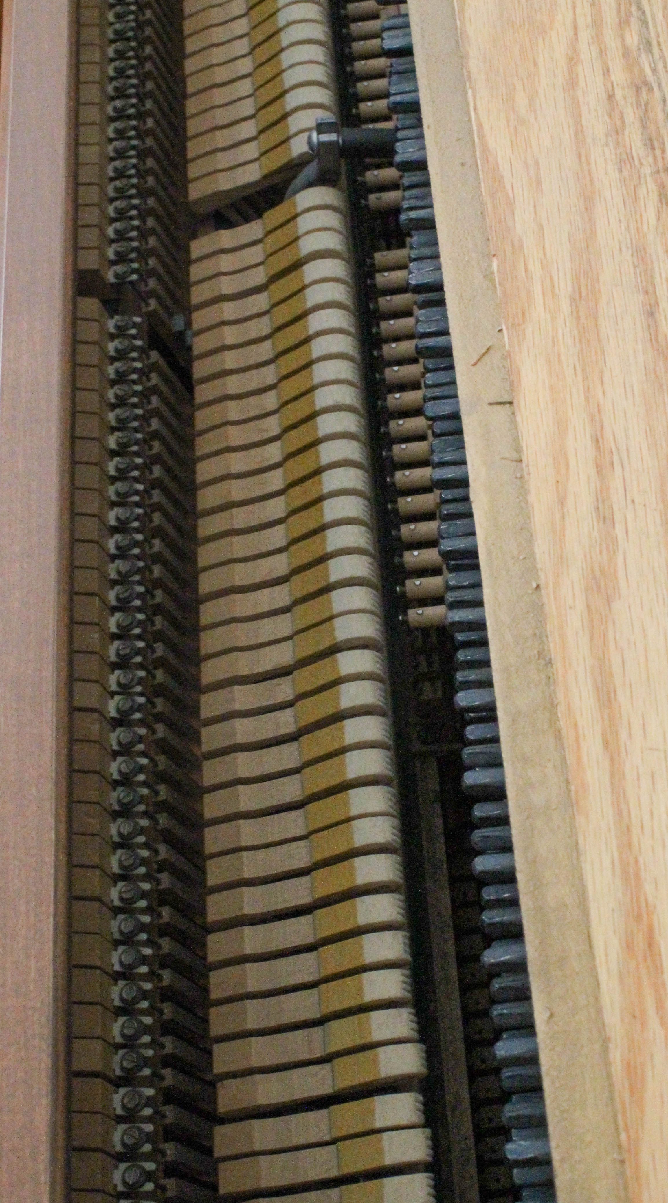 Vintage Oak Wurlitzer Upright Piano