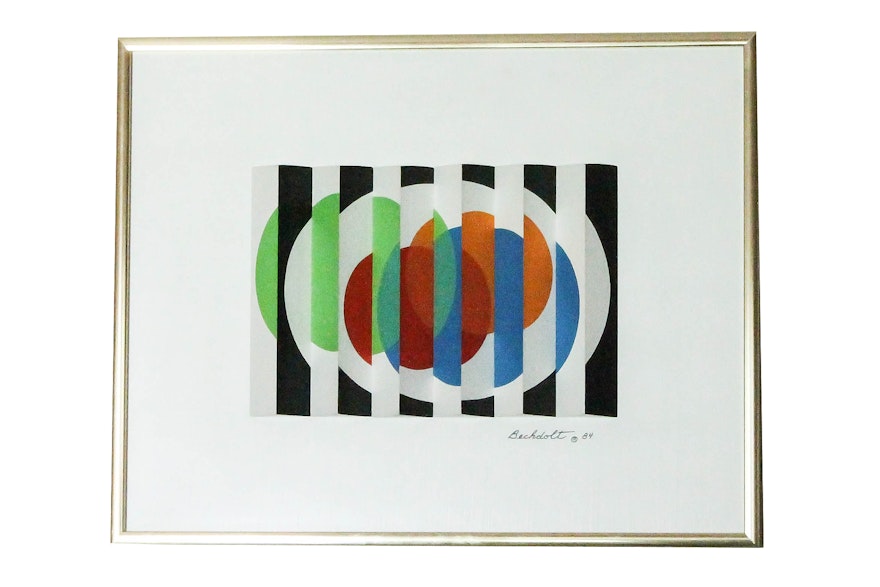 Original Bob Bechdolt "Overlapping Circles" Koptic Art Painting