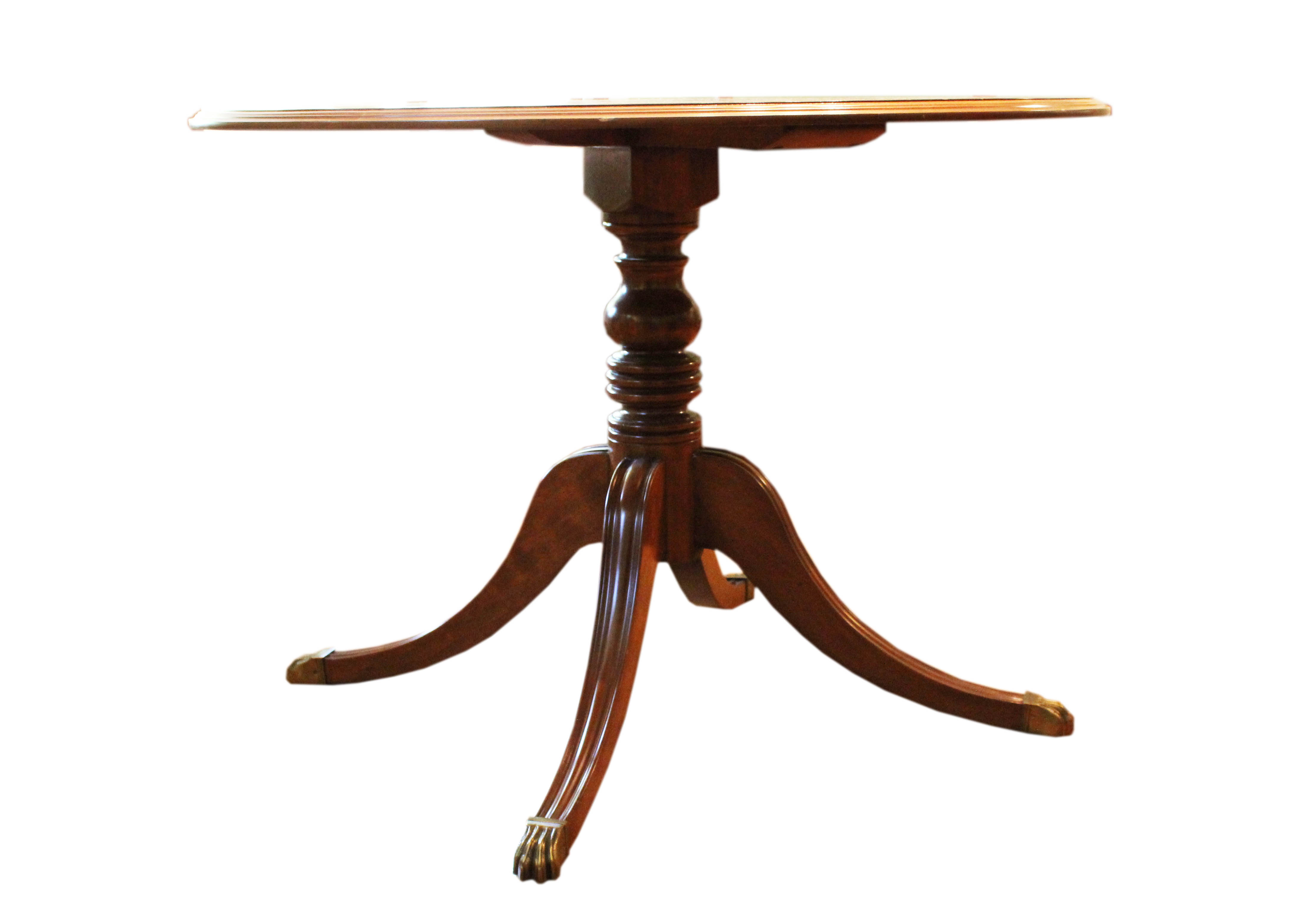 Vintage Round Wooden Duncan Phyfe Style Table