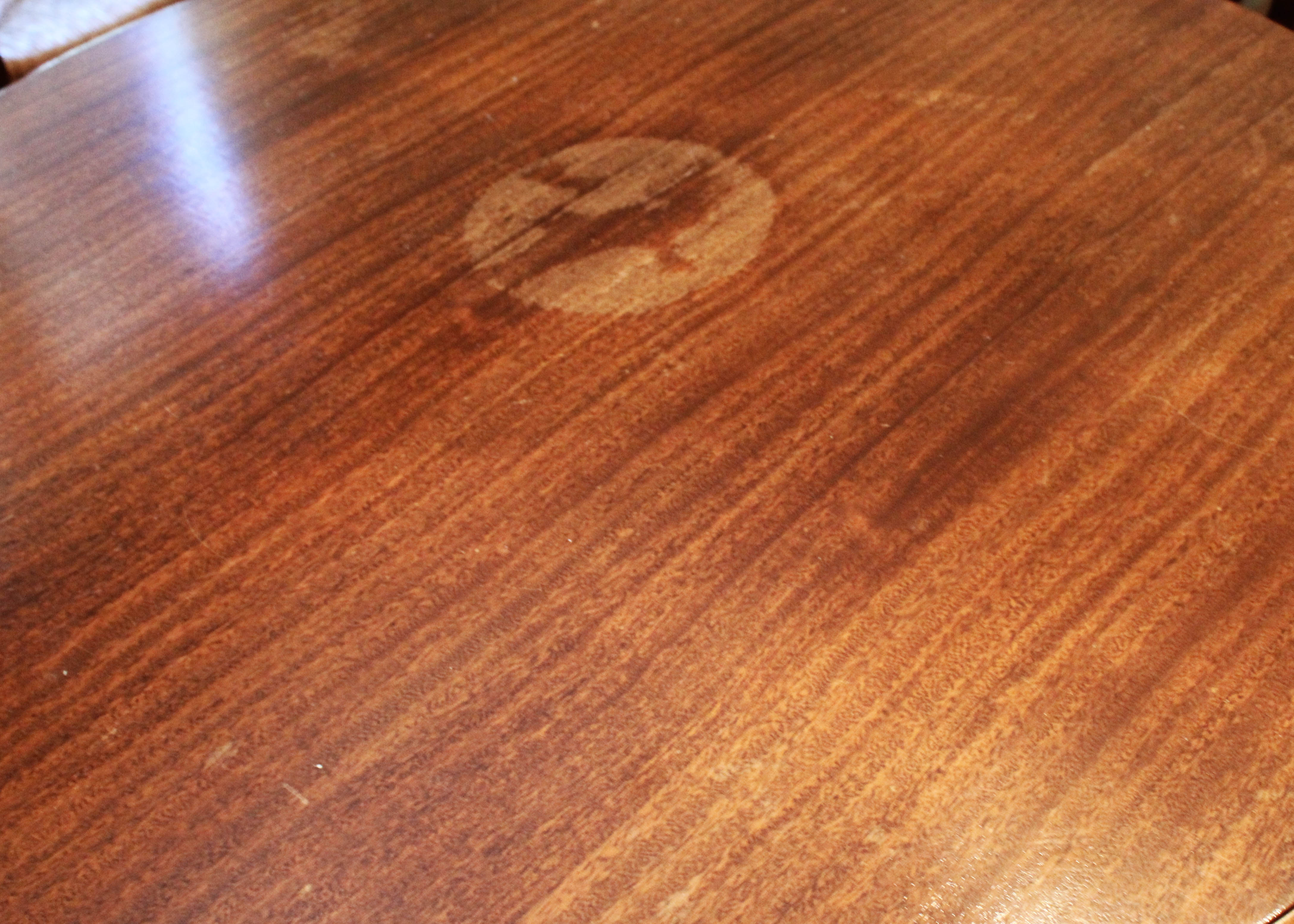 Vintage Round Wooden Duncan Phyfe Style Table