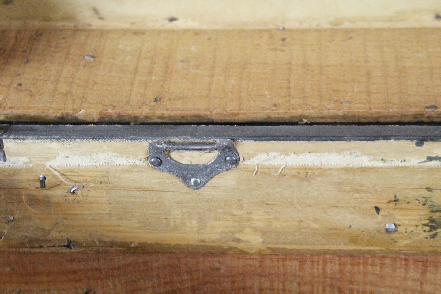 Antique Flat Top Steamer Trunk