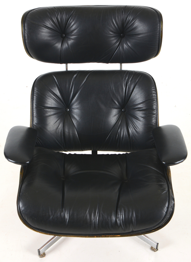 Selig Manufacturing Co. Eames Style Chair and Ottoman
