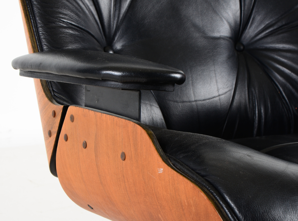 Selig Manufacturing Co. Eames Style Chair and Ottoman