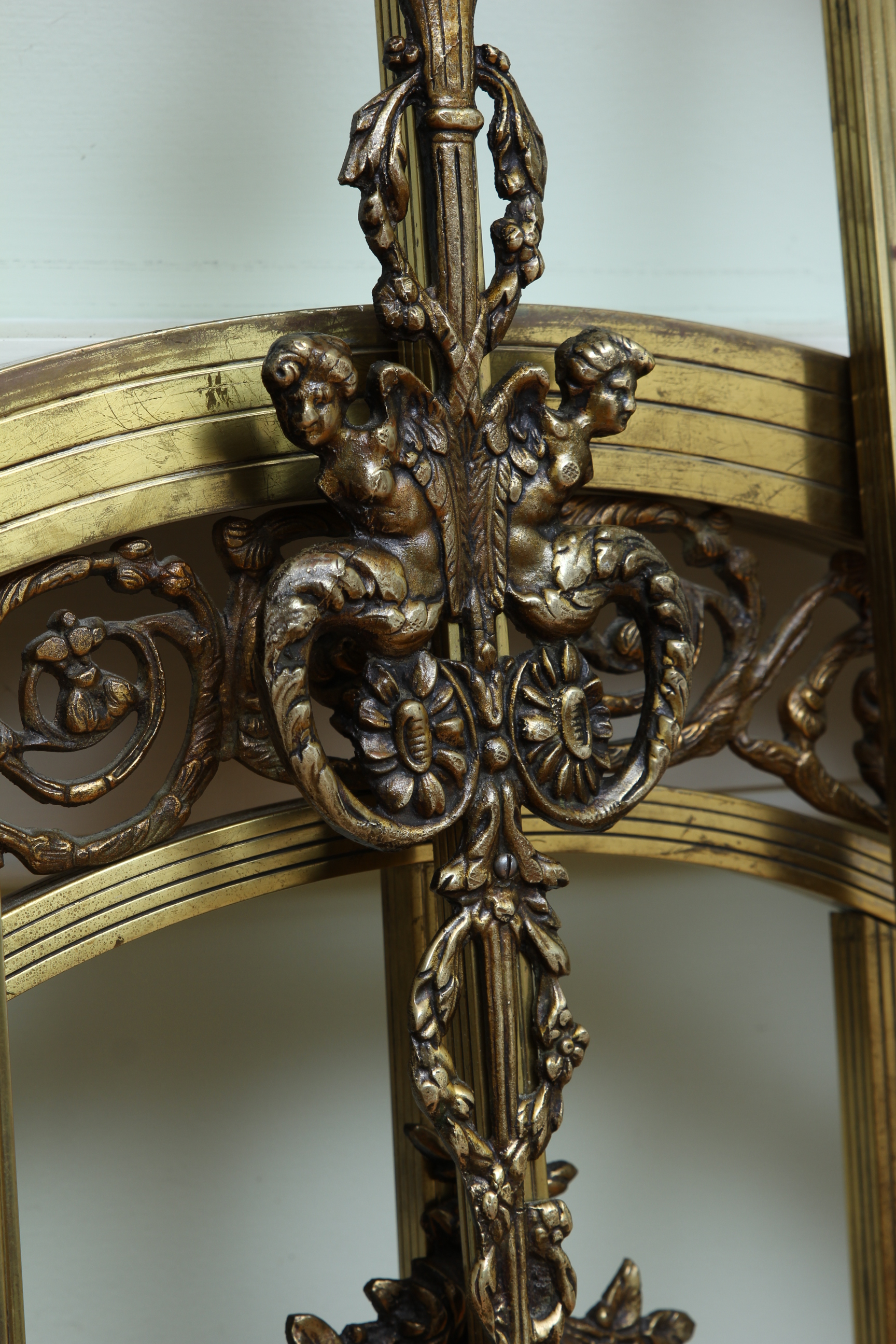 Full Size Art Deco Style Brass Bed Frame