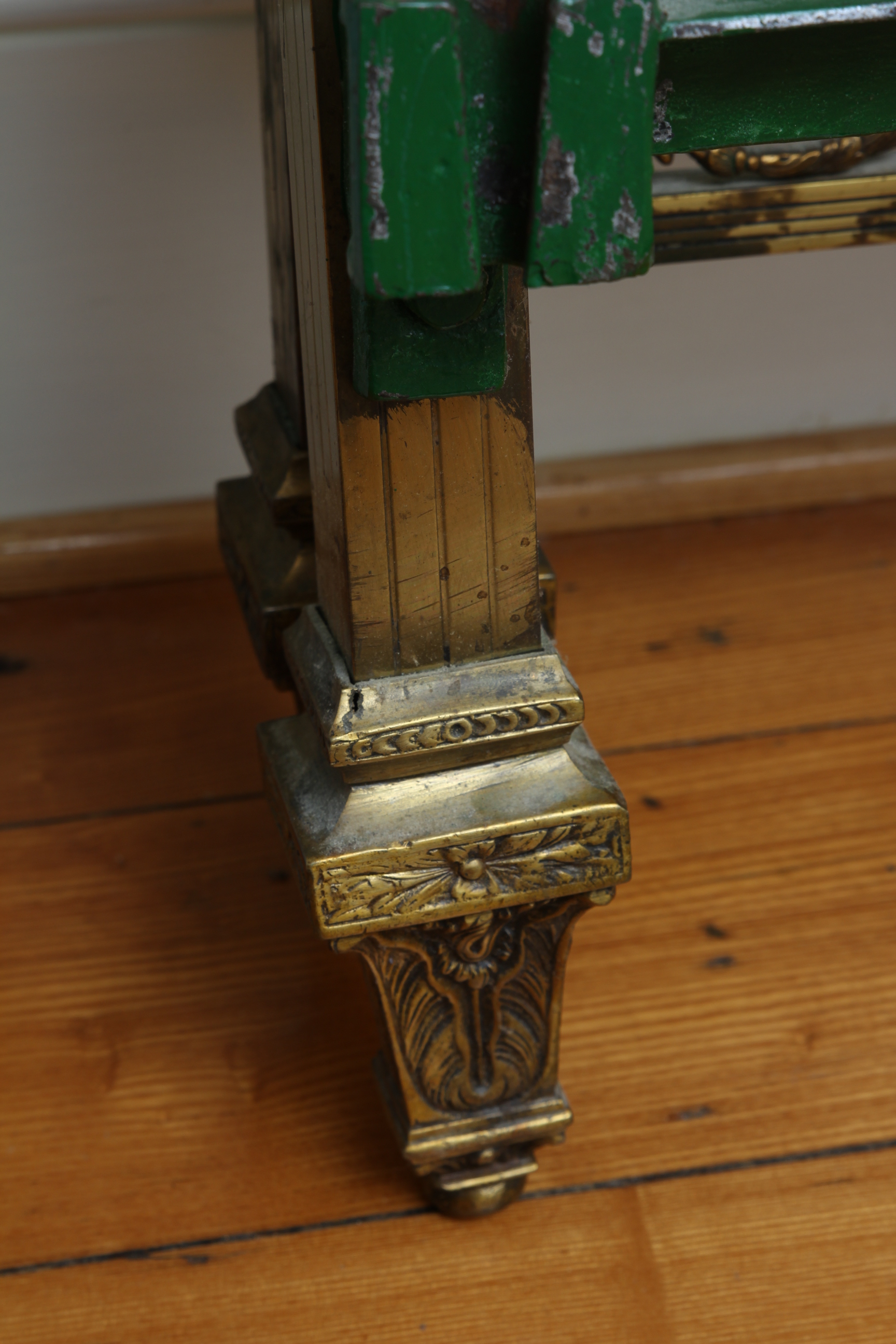 Full Size Art Deco Style Brass Bed Frame