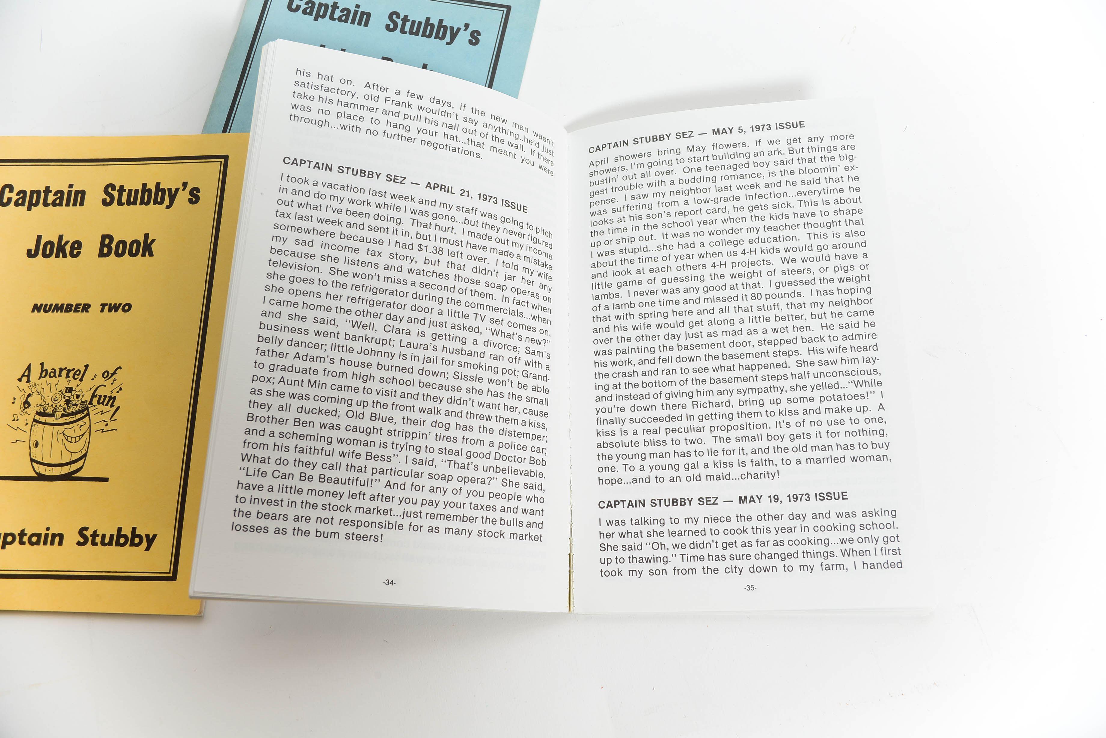 Trio of Captain Stubby's Joke Books