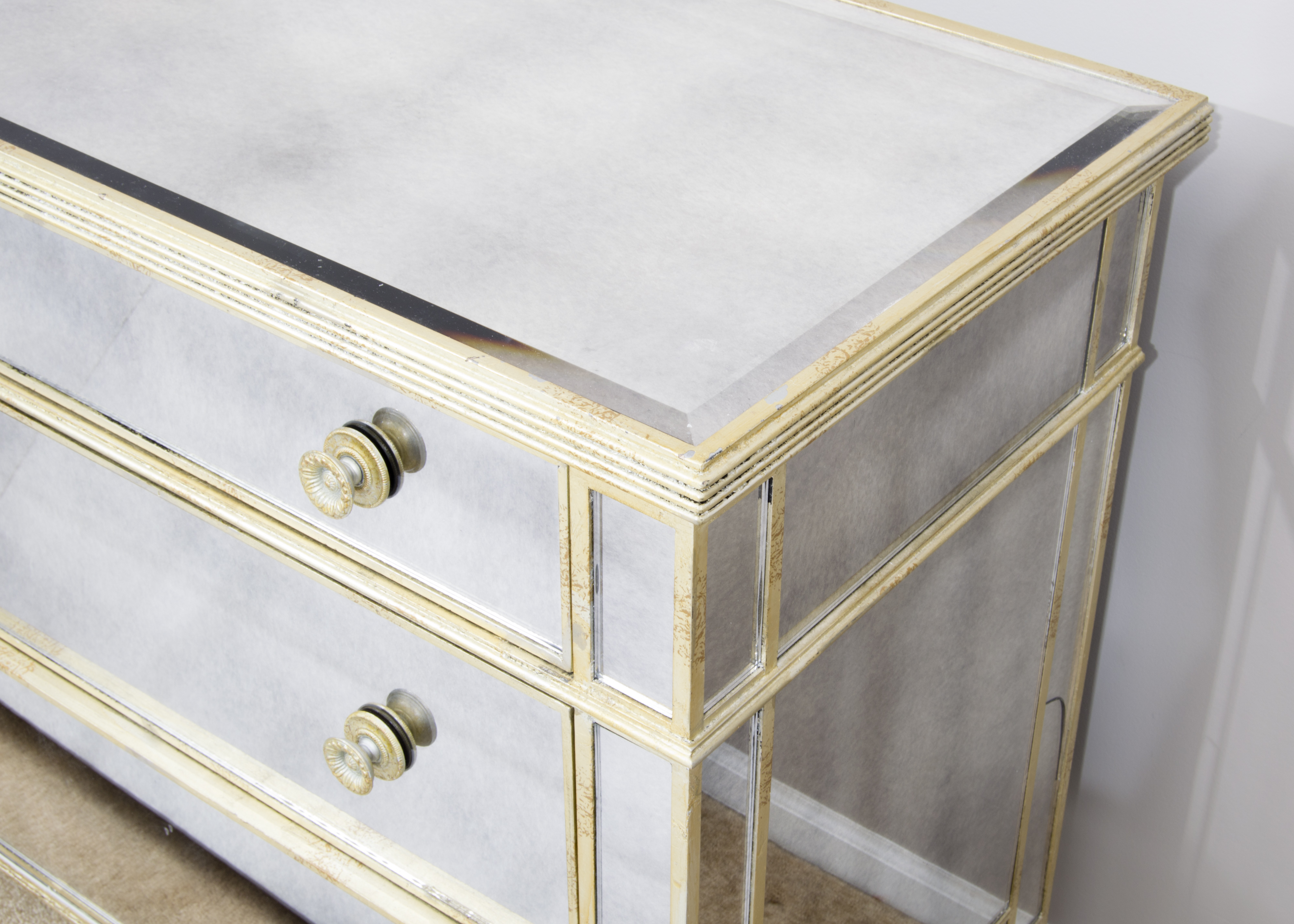 Mirrored Three-Drawer Dresser