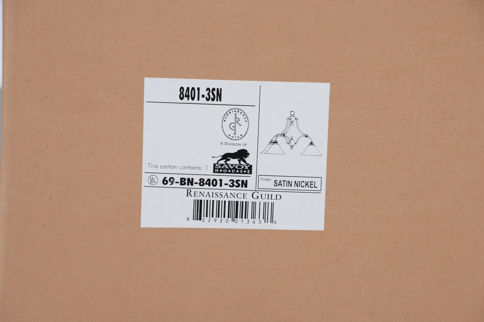 Modern Brushed Metal Chandelier