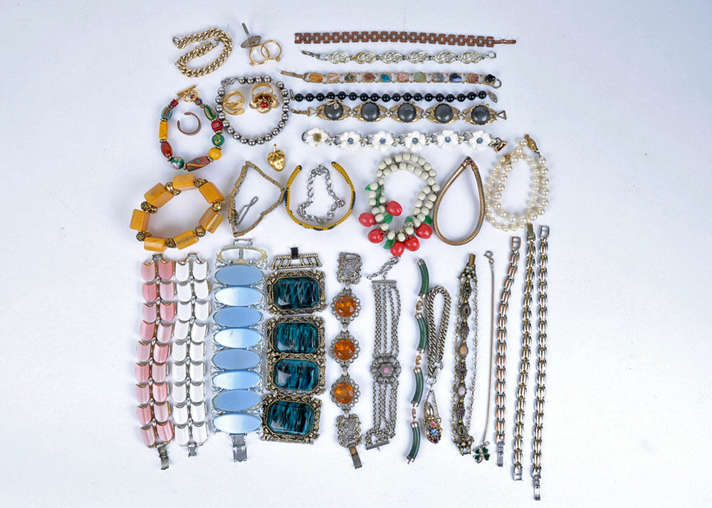 Costume Metal and Multicolored Bracelets and Rings