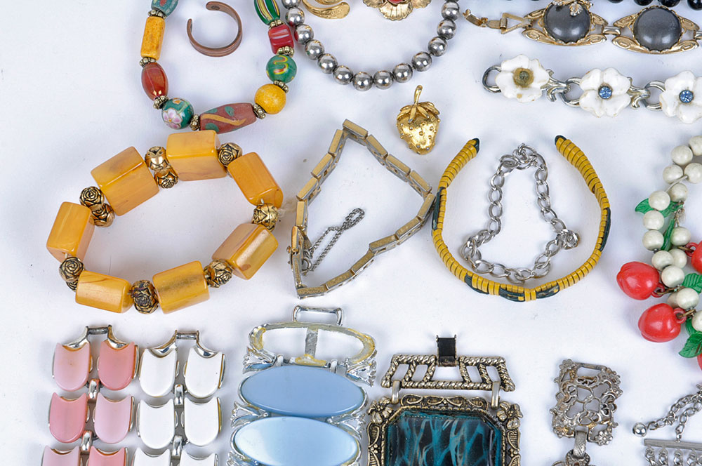 Costume Metal and Multicolored Bracelets and Rings