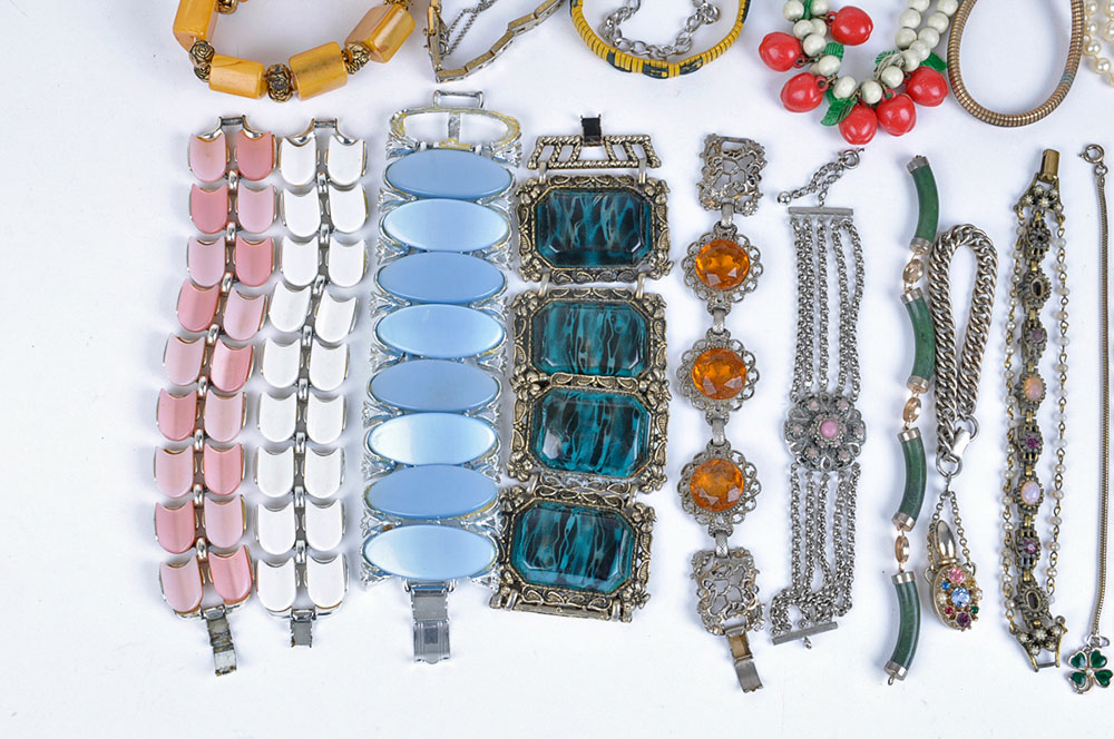 Costume Metal and Multicolored Bracelets and Rings