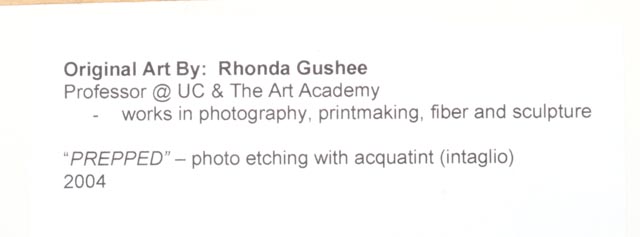 Original Abstract Etching by Contemporary Artist Rhonda Gushee