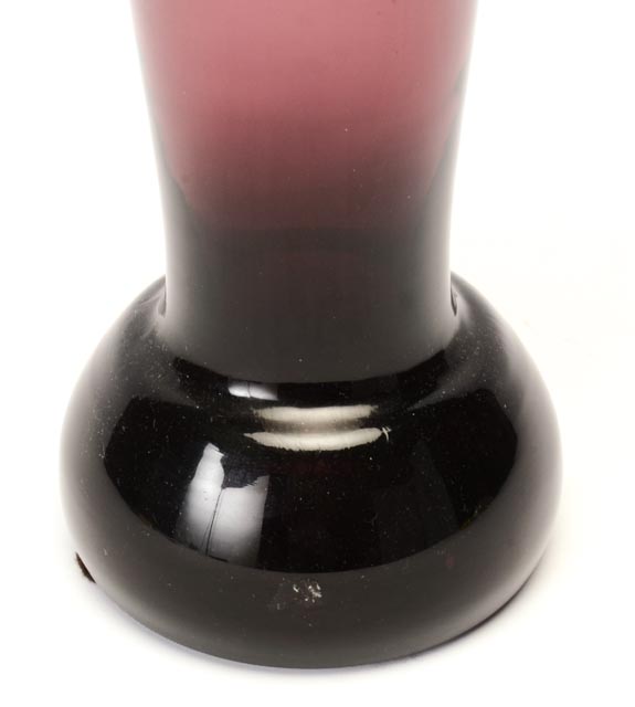 Blenko Tall Amethyst Art Glass Vase