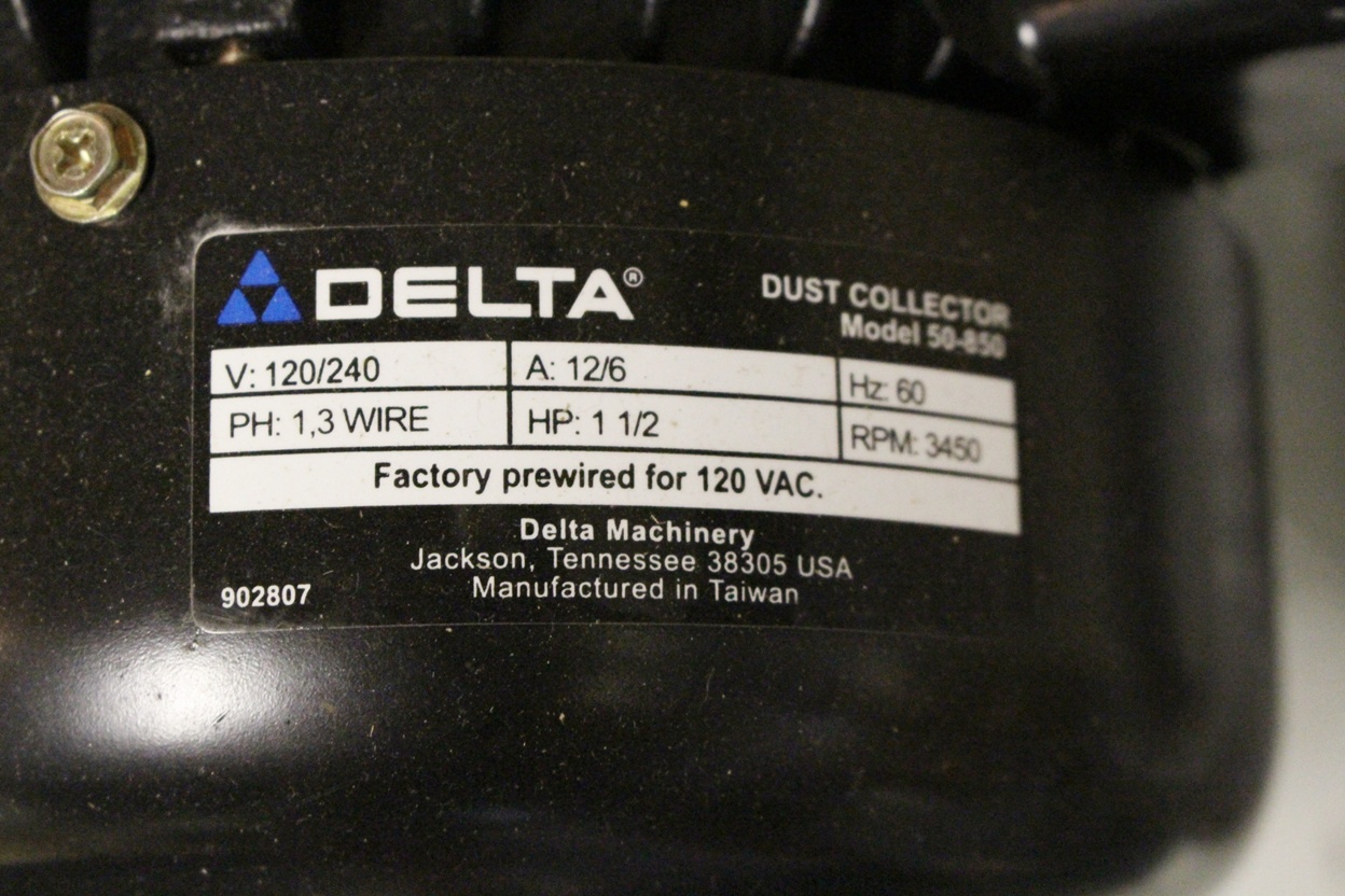 New Delta Dust Collector System Model 50-850