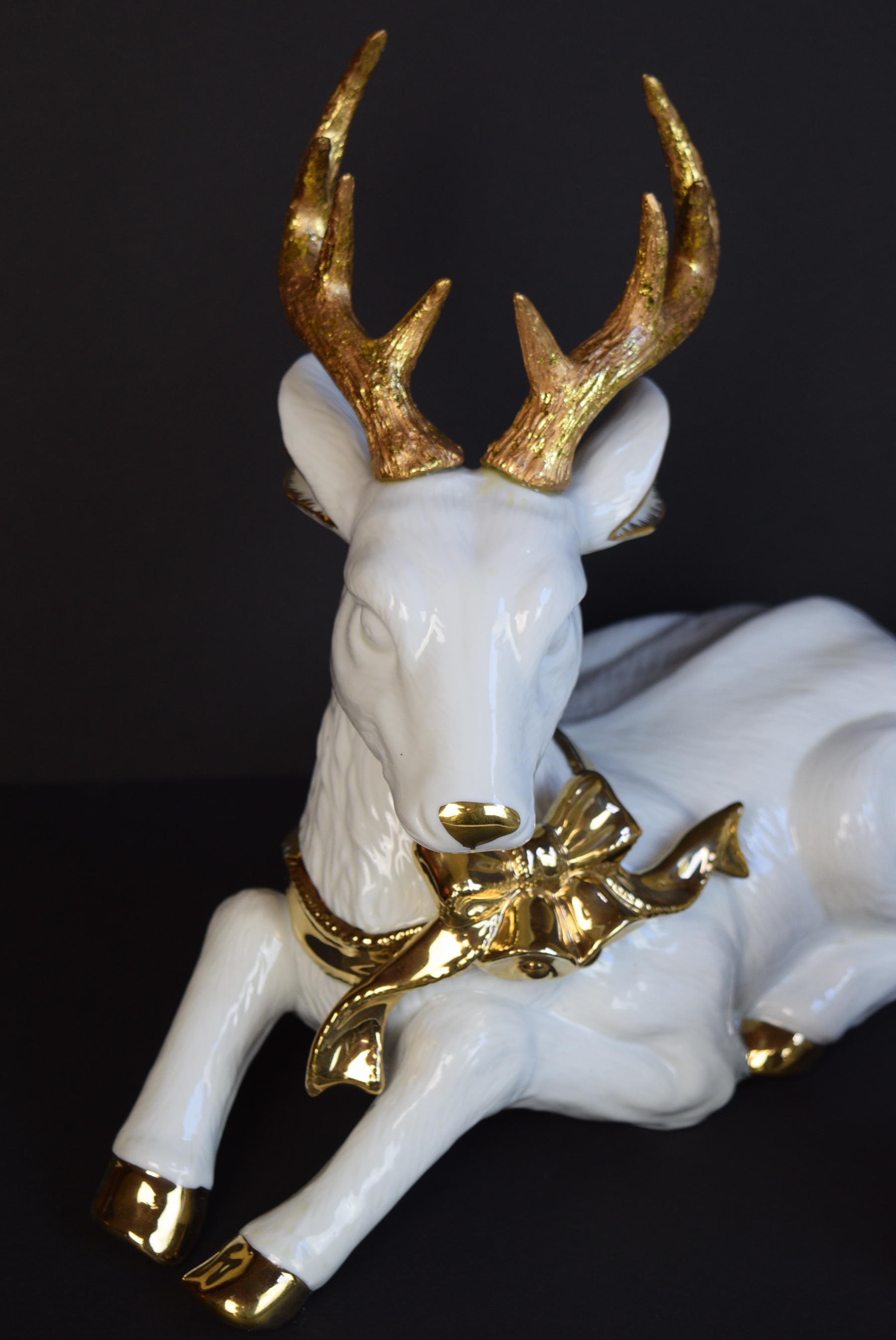 Hand-Painted Ceramic Deer Figurines