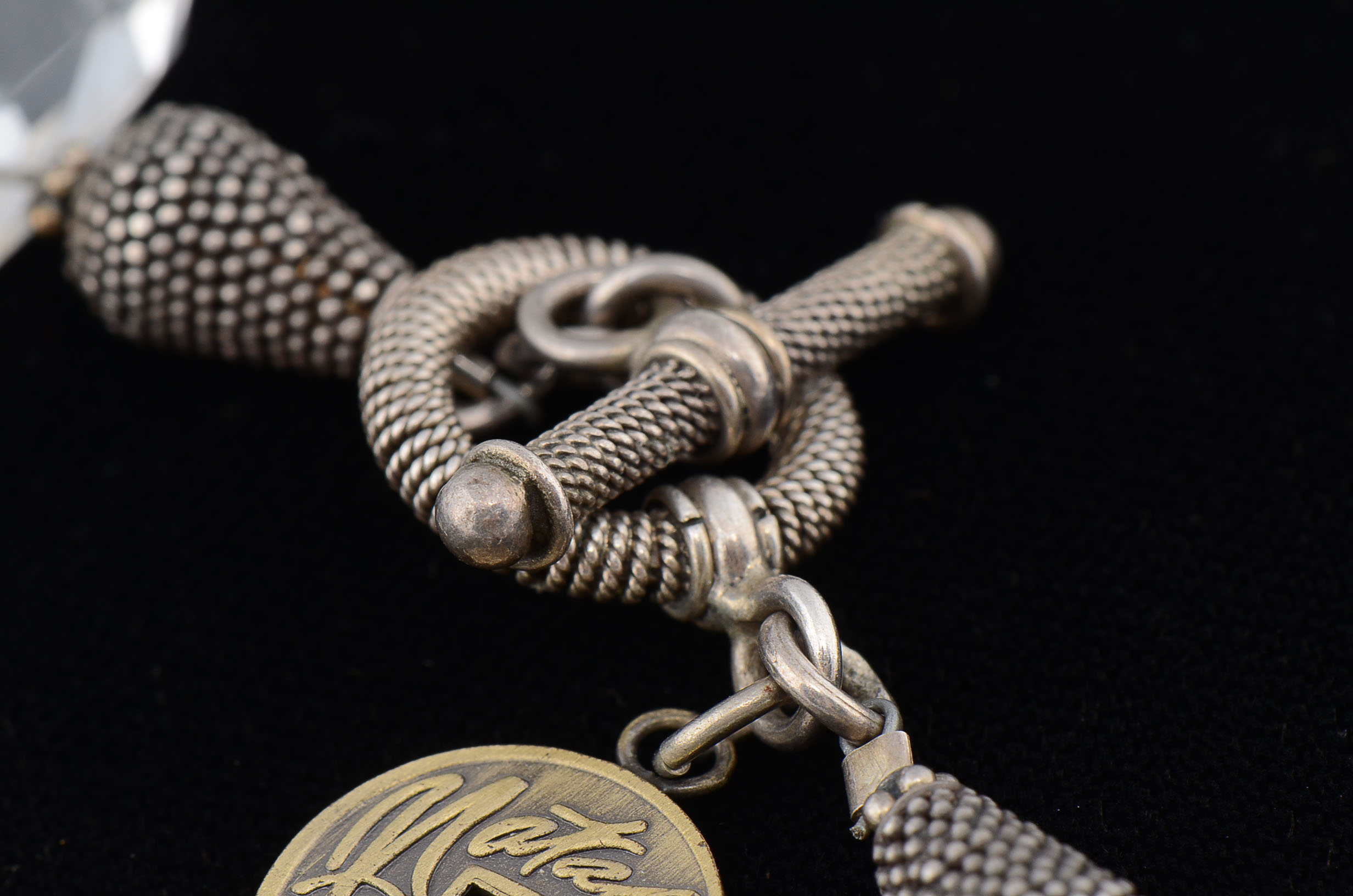 Natalie Baroni Designer Sterling and Clear Quartz Prism Necklace