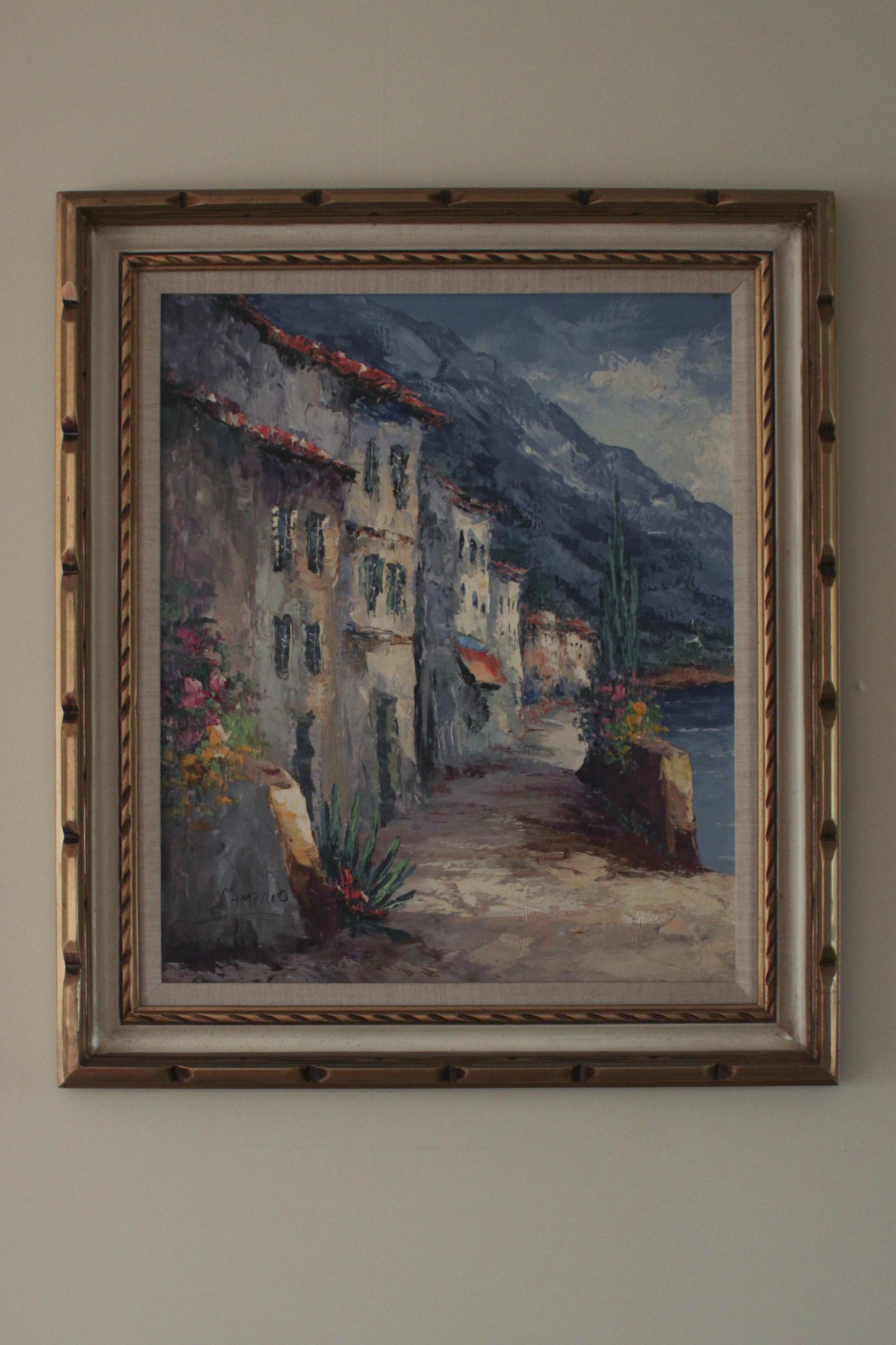 Original Oil On Canvas By Giovanni Camprio