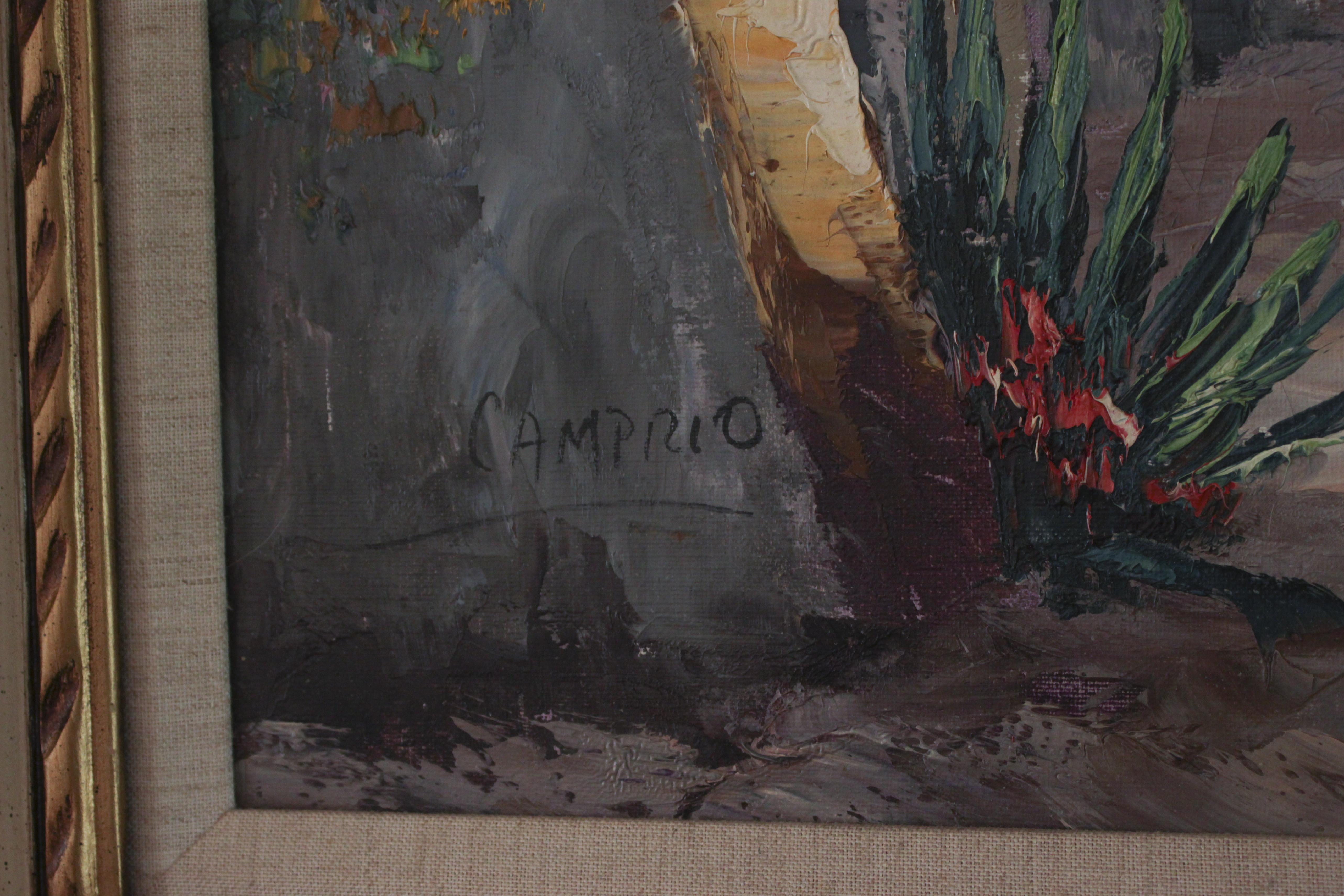 Original Oil On Canvas By Giovanni Camprio