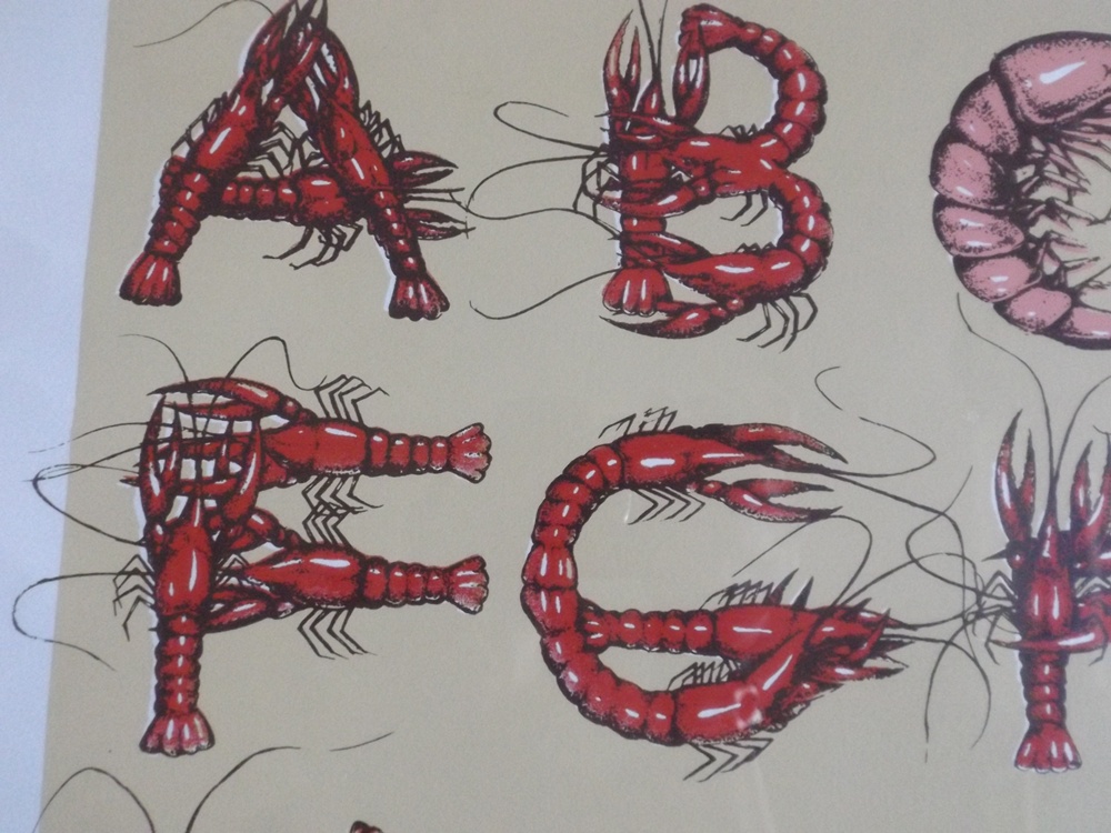 Numbered and Signed Louisiana Alphabet Poster