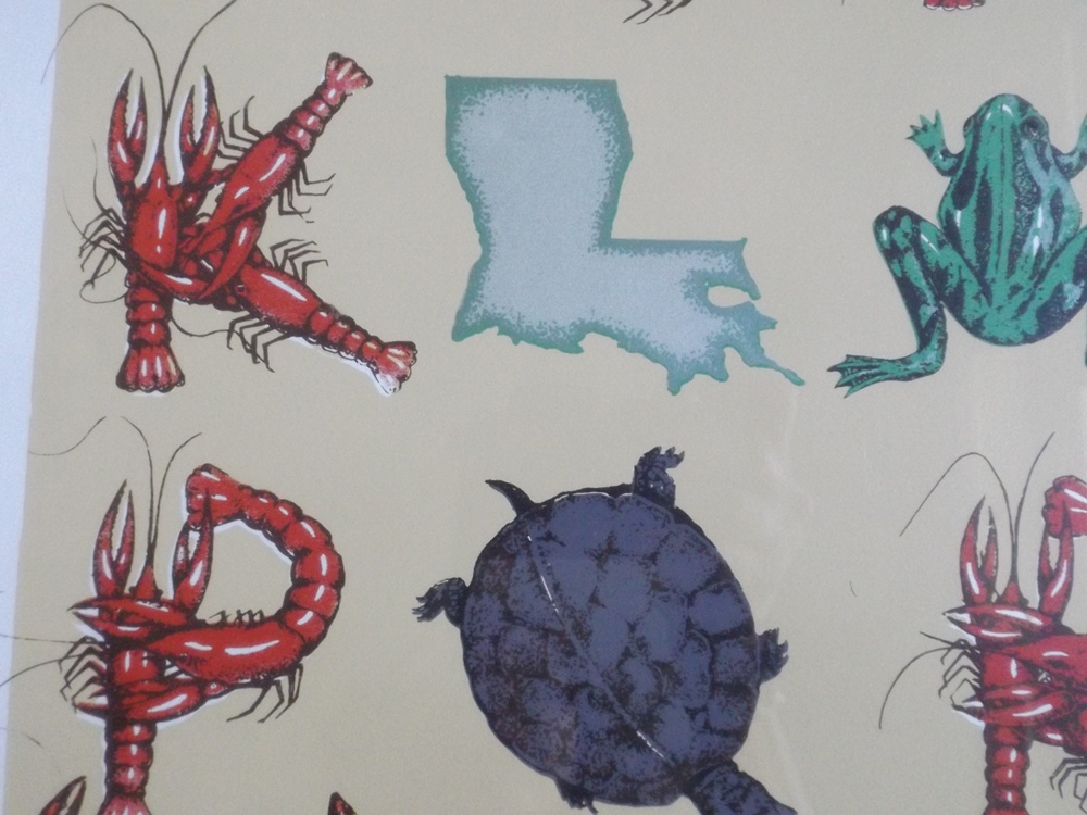 Numbered and Signed Louisiana Alphabet Poster