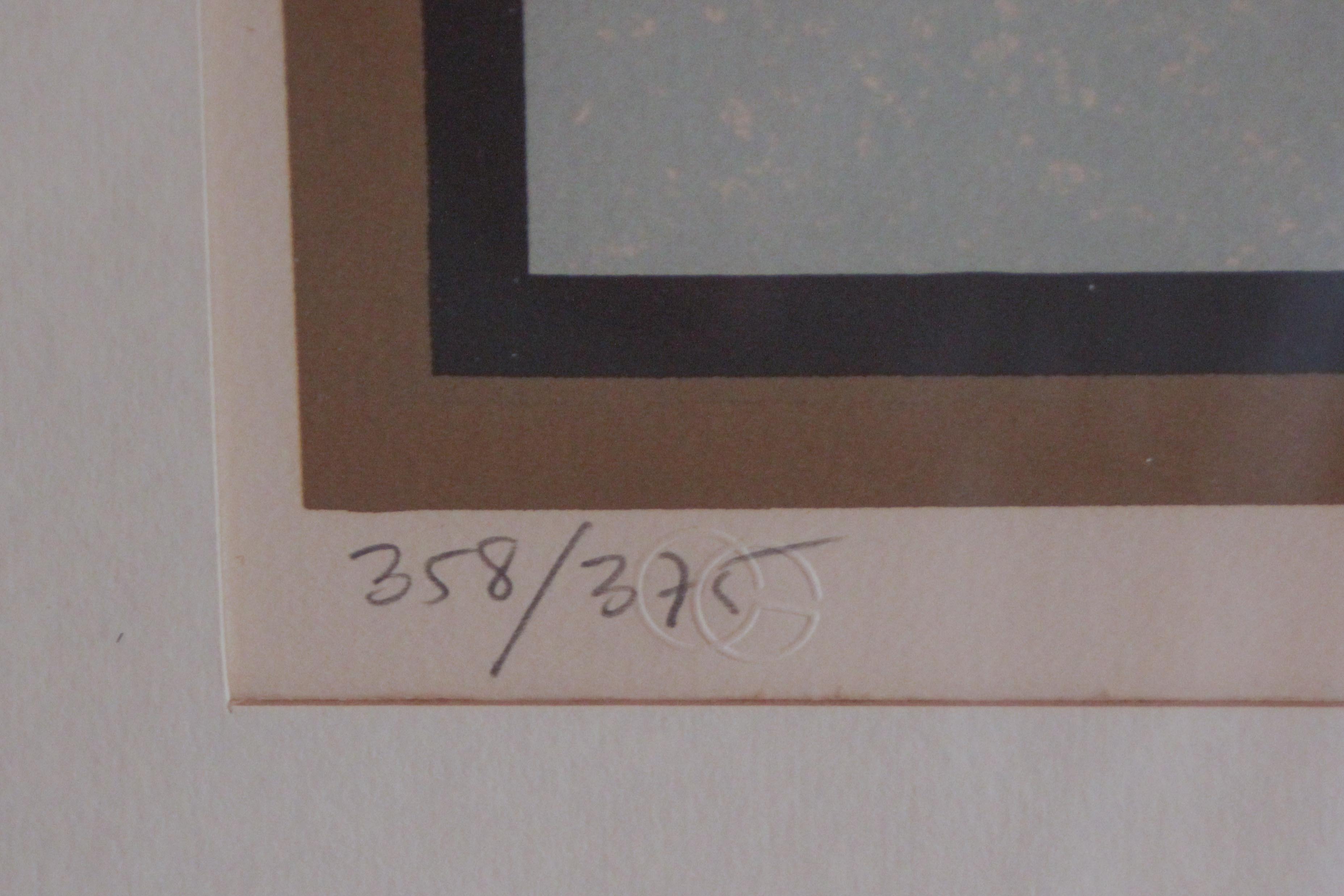 Limited Edition Cat Lithograph By Keith Llewellyn De Carlo