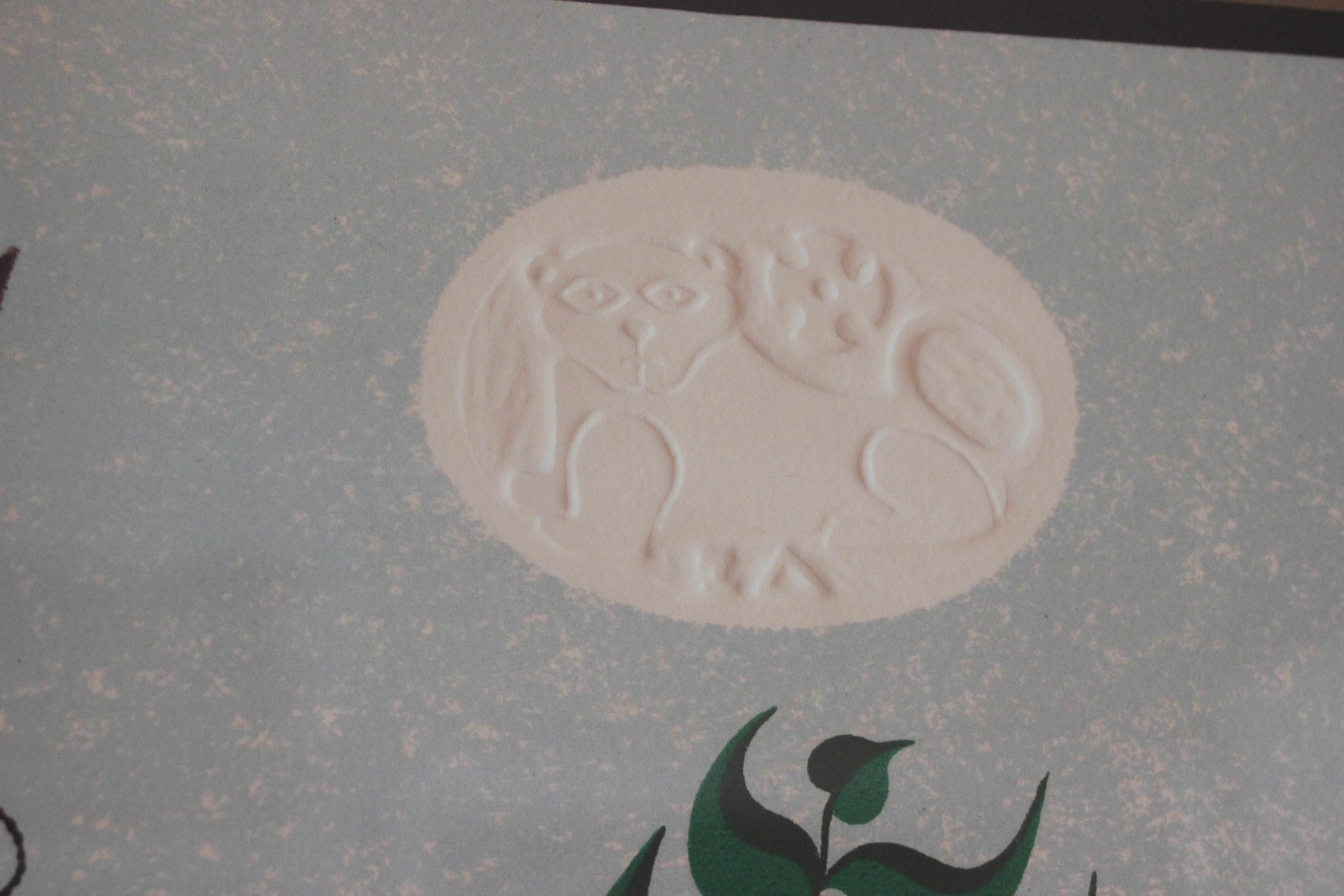 Limited Edition Cat Lithograph By Keith Llewellyn De Carlo