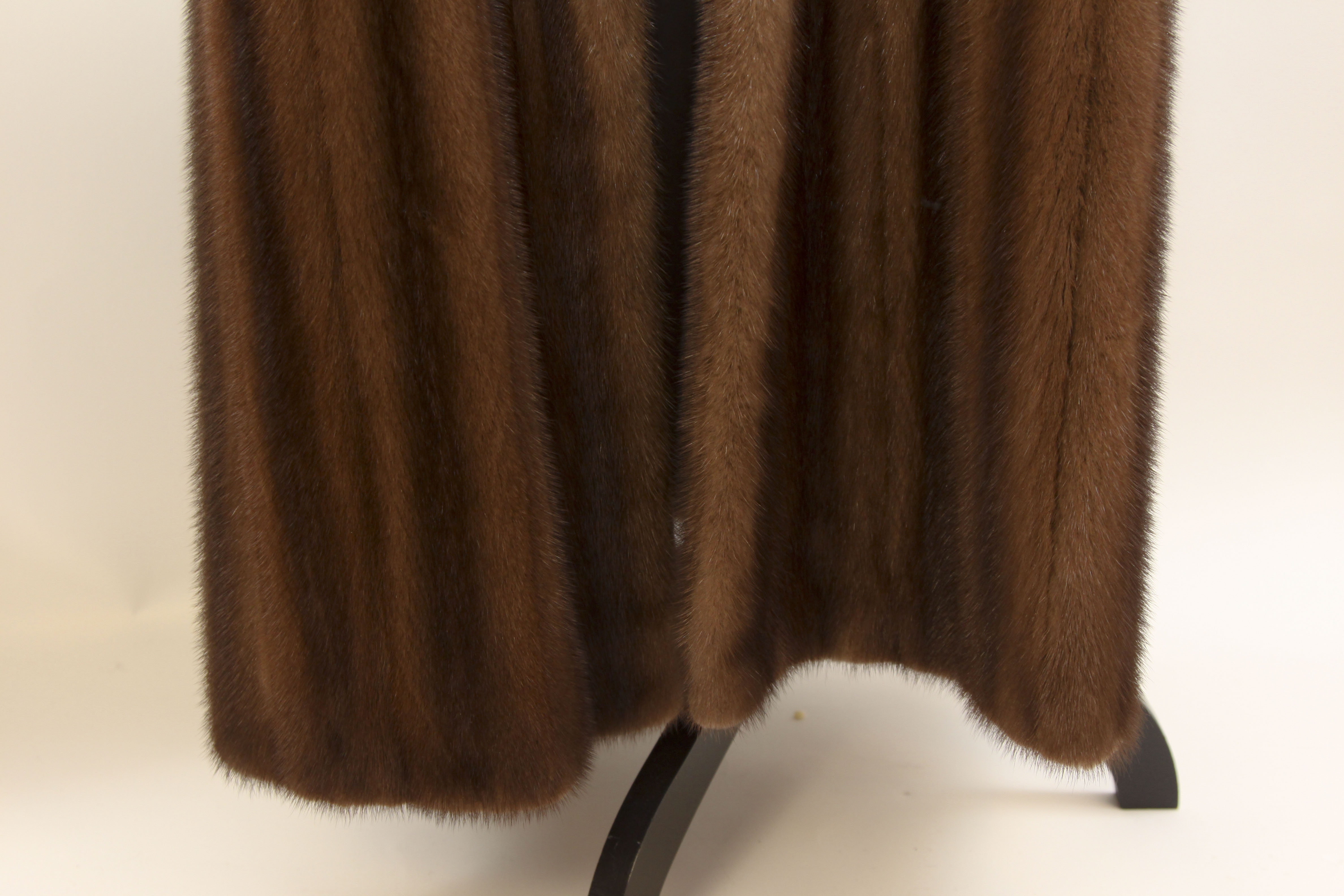 Louis Feraud Fourrure Women's Long Mink Fur Coat in Brown