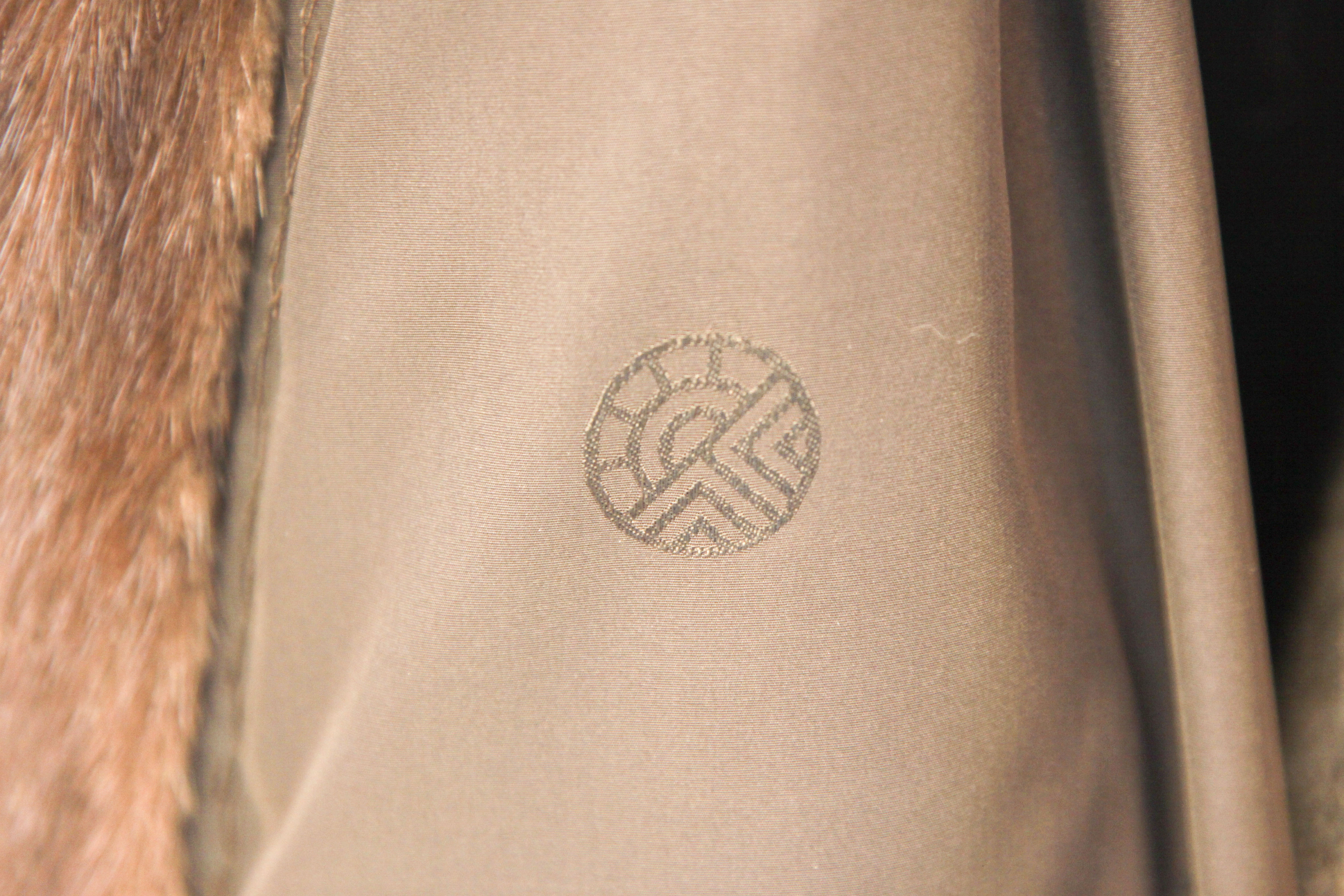 Louis Feraud Fourrure Women's Long Mink Fur Coat in Brown