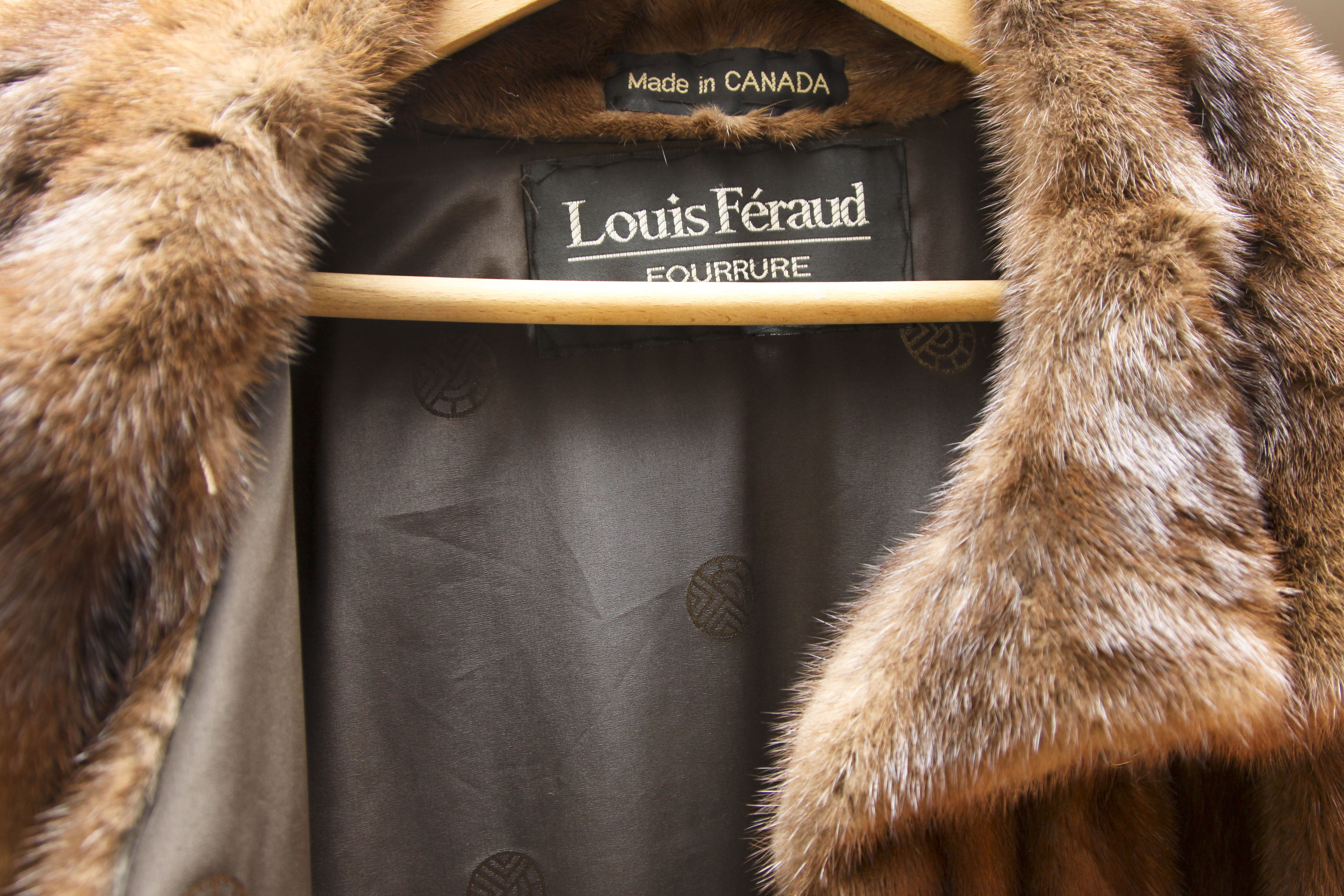 Louis Feraud Fourrure Women's Long Mink Fur Coat in Brown