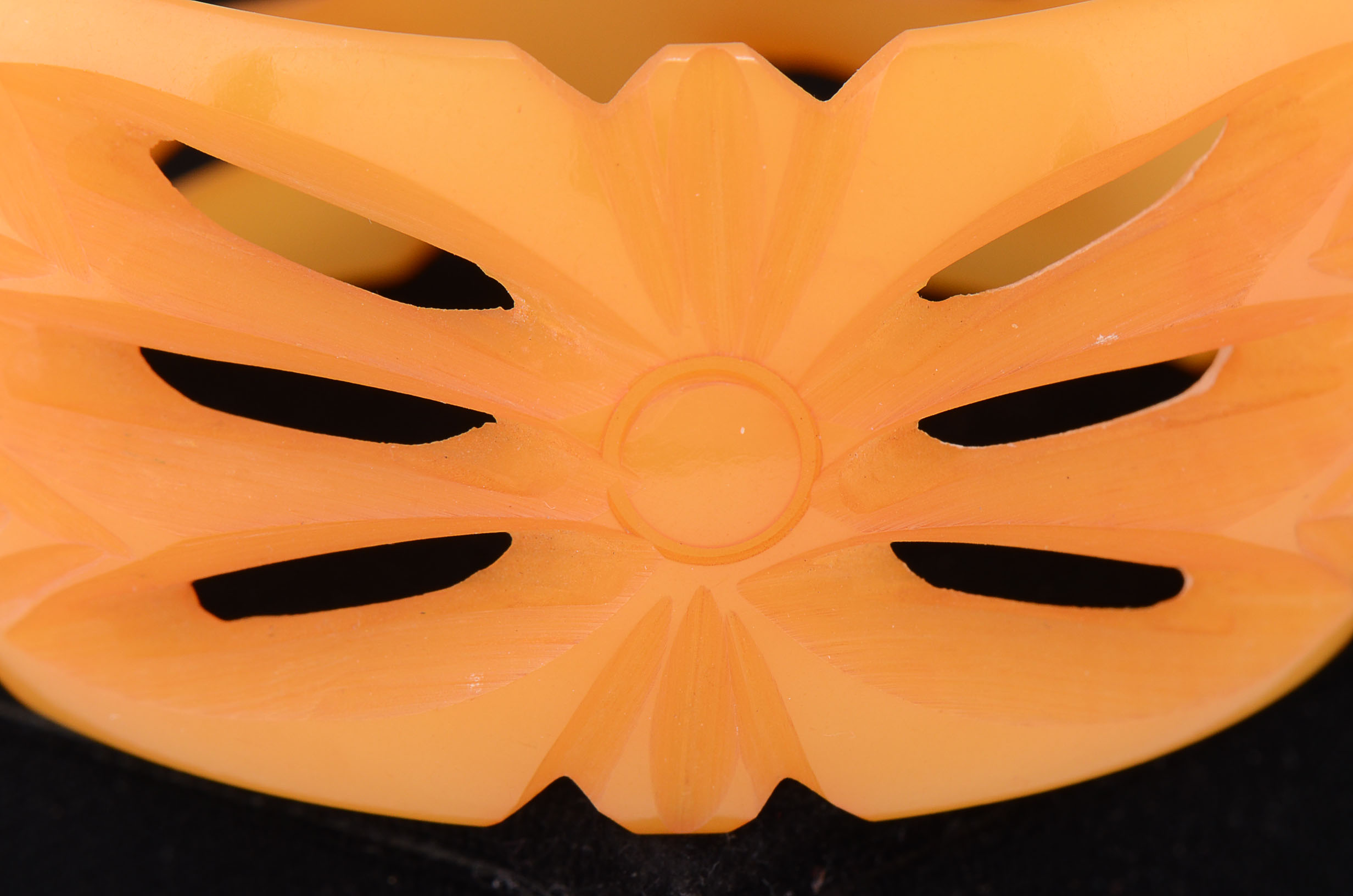 Vintage Carved Bakelite Wide Bangle