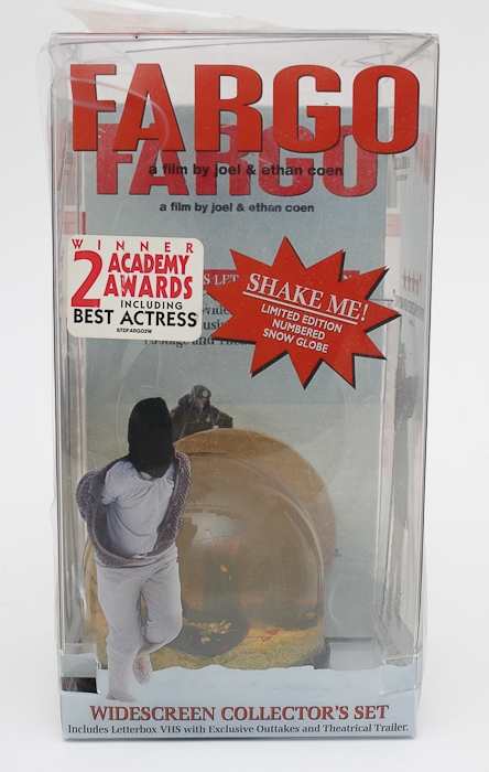 Pair of "Fargo" Collectible Snow Globes and VHSs