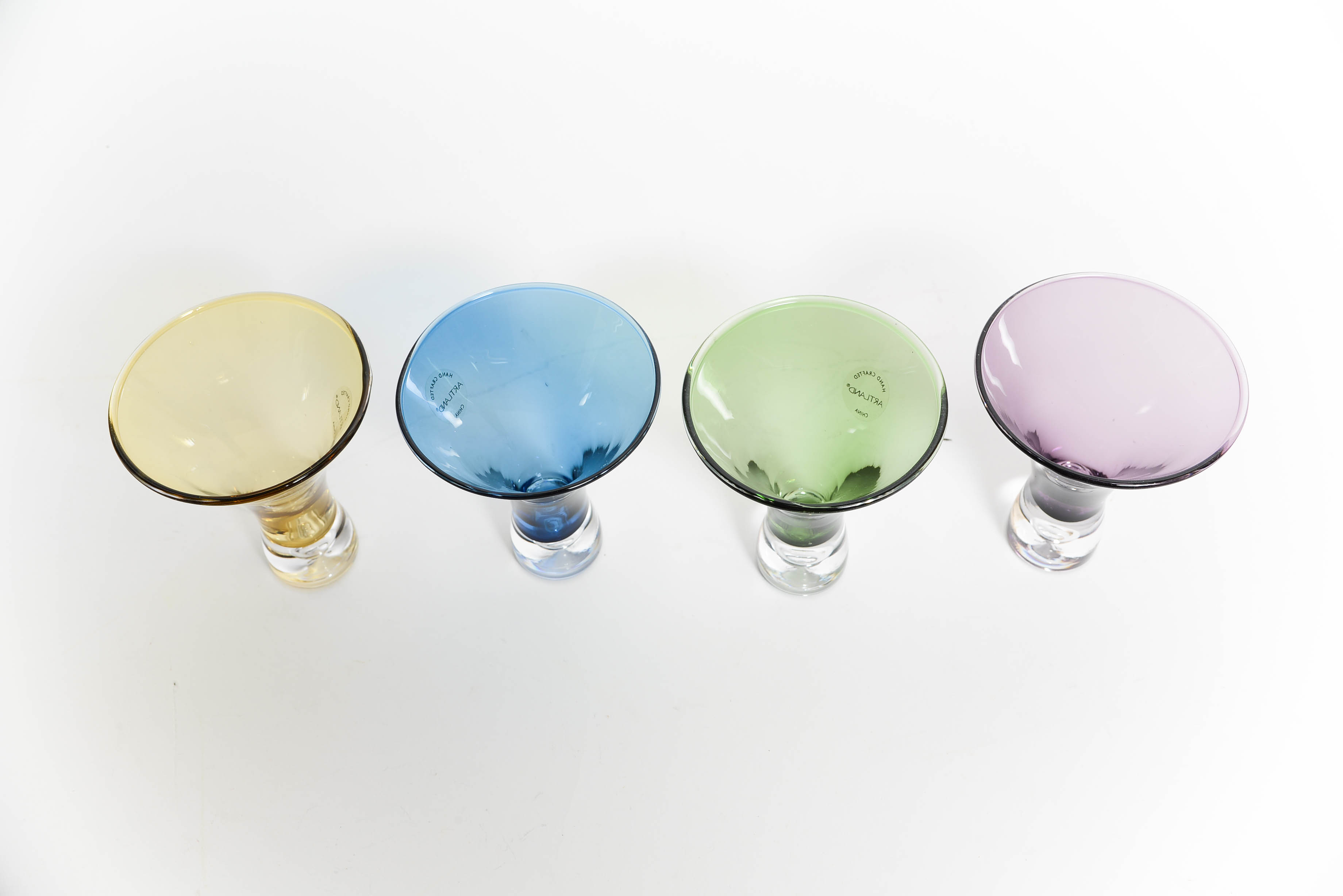 Four Lead-Free Artland Martini Glasses