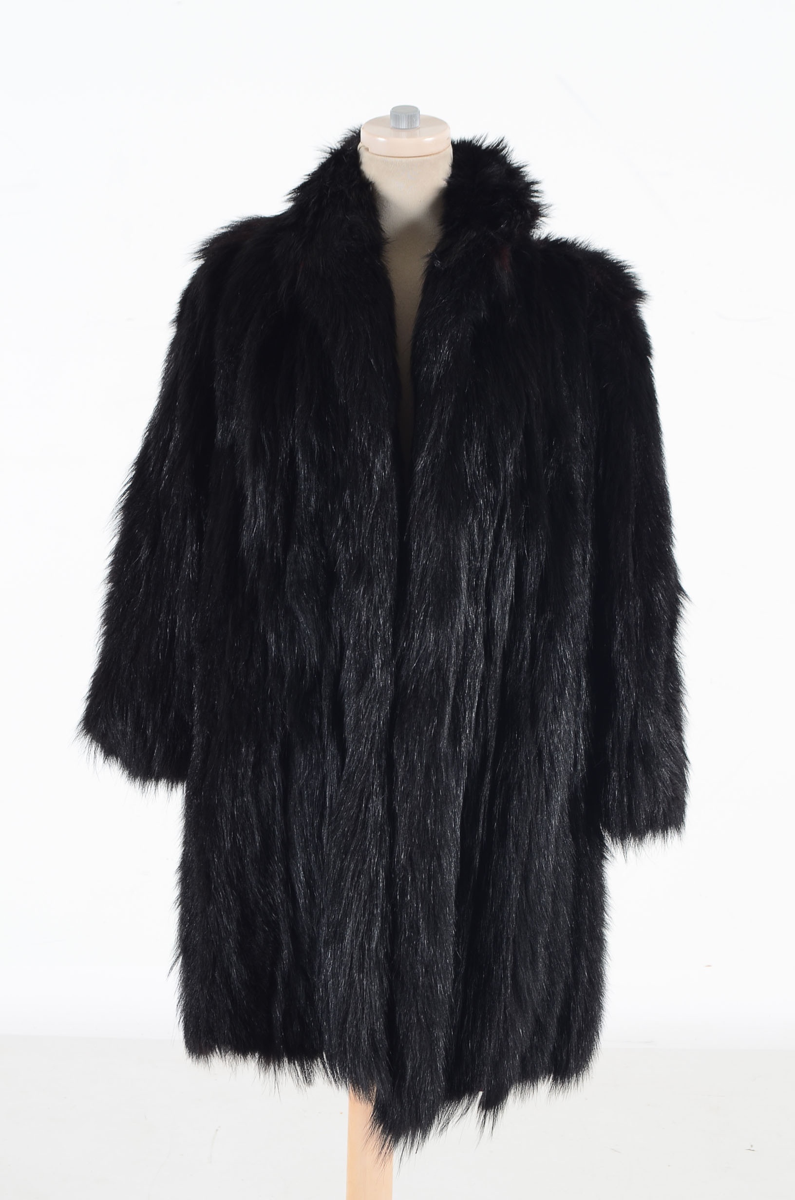 1950s Vintage Black Bear Fur Coat
