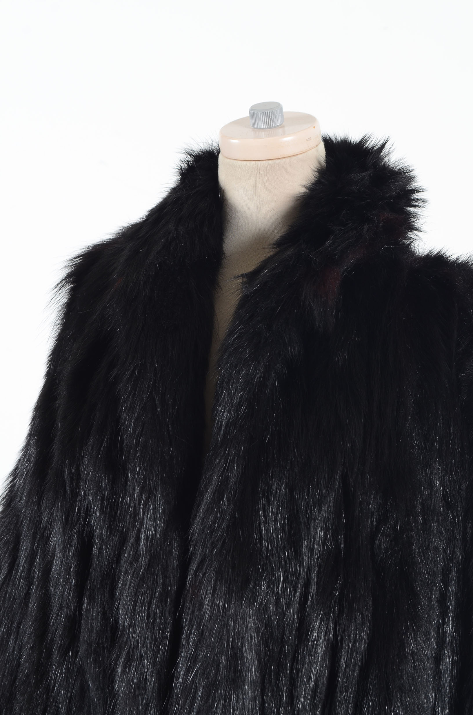1950s Vintage Black Bear Fur Coat