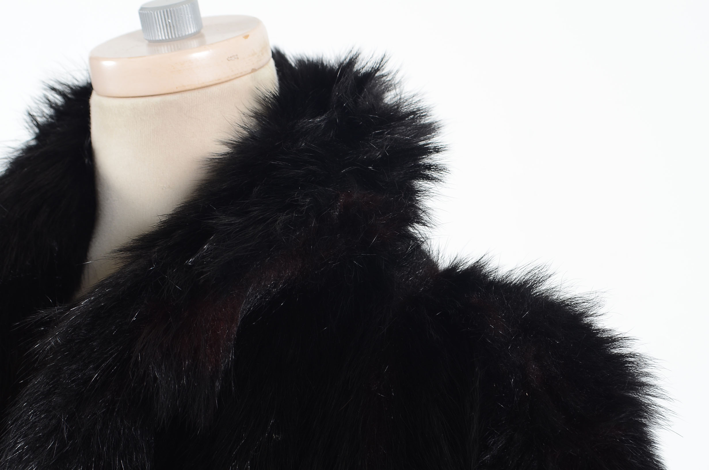 1950s Vintage Black Bear Fur Coat