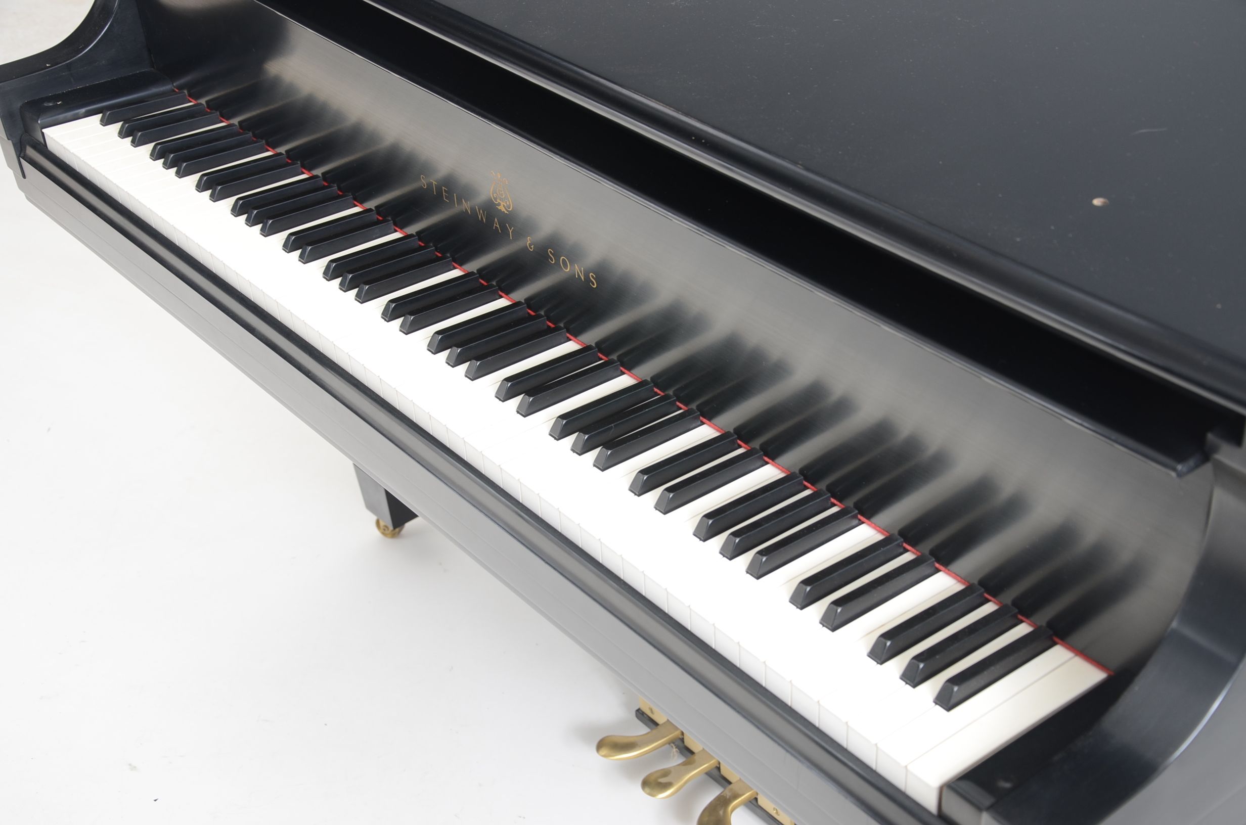 Ebony Black Steinway Model M Grand Piano
