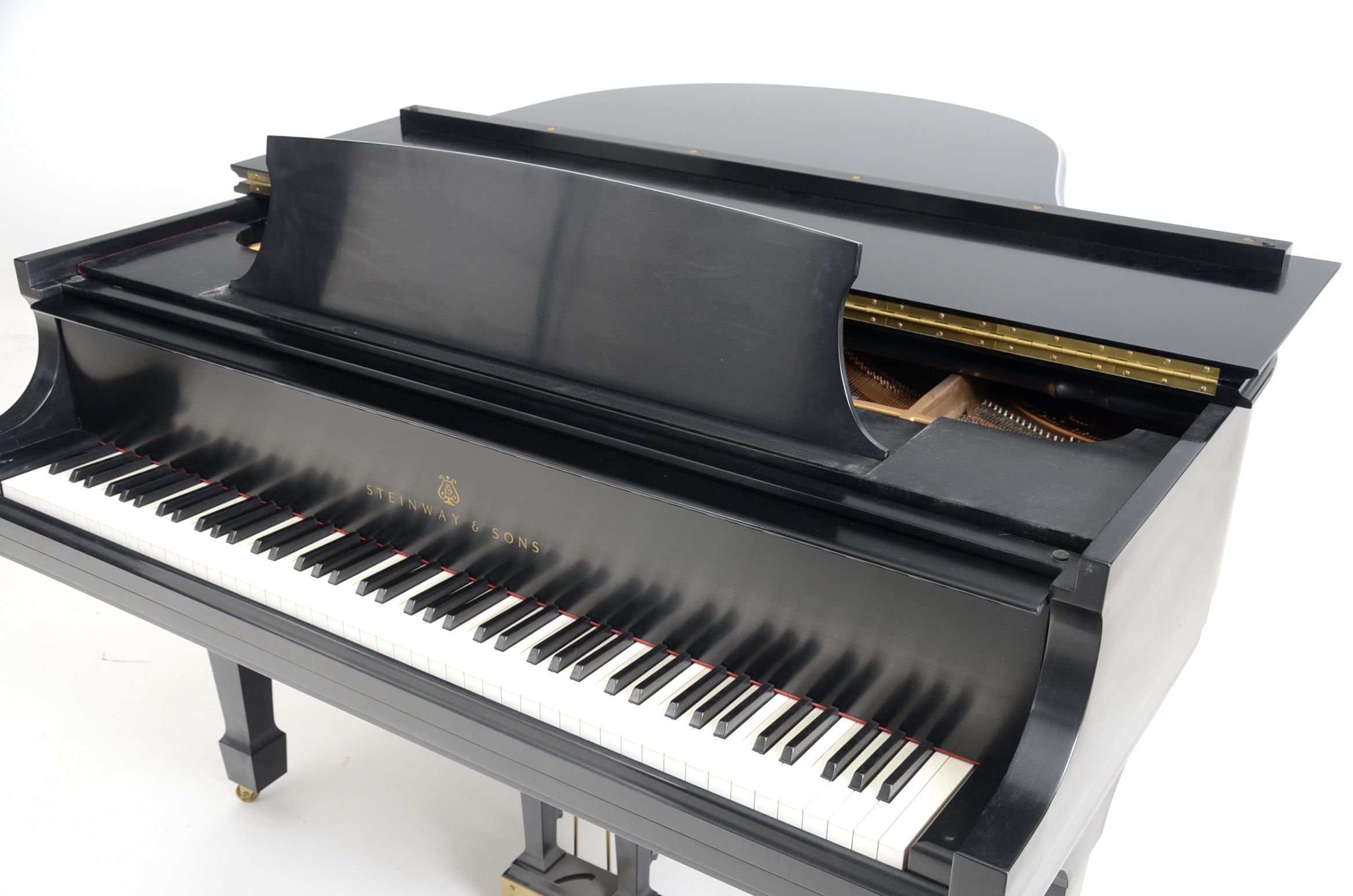 Ebony Black Steinway Model M Grand Piano