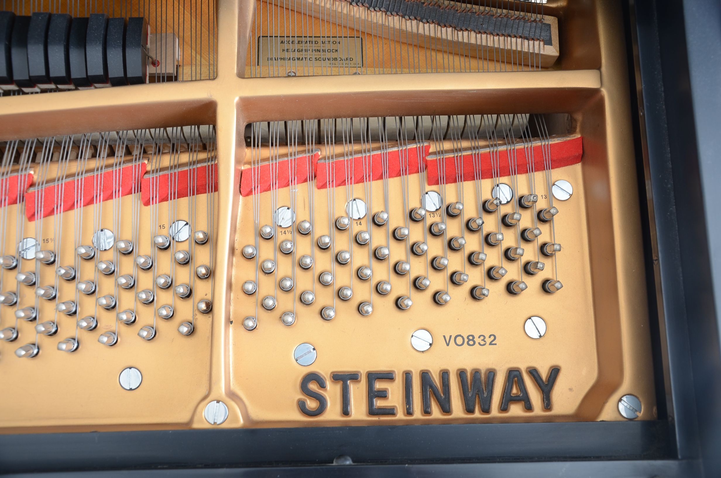 Ebony Black Steinway Model M Grand Piano