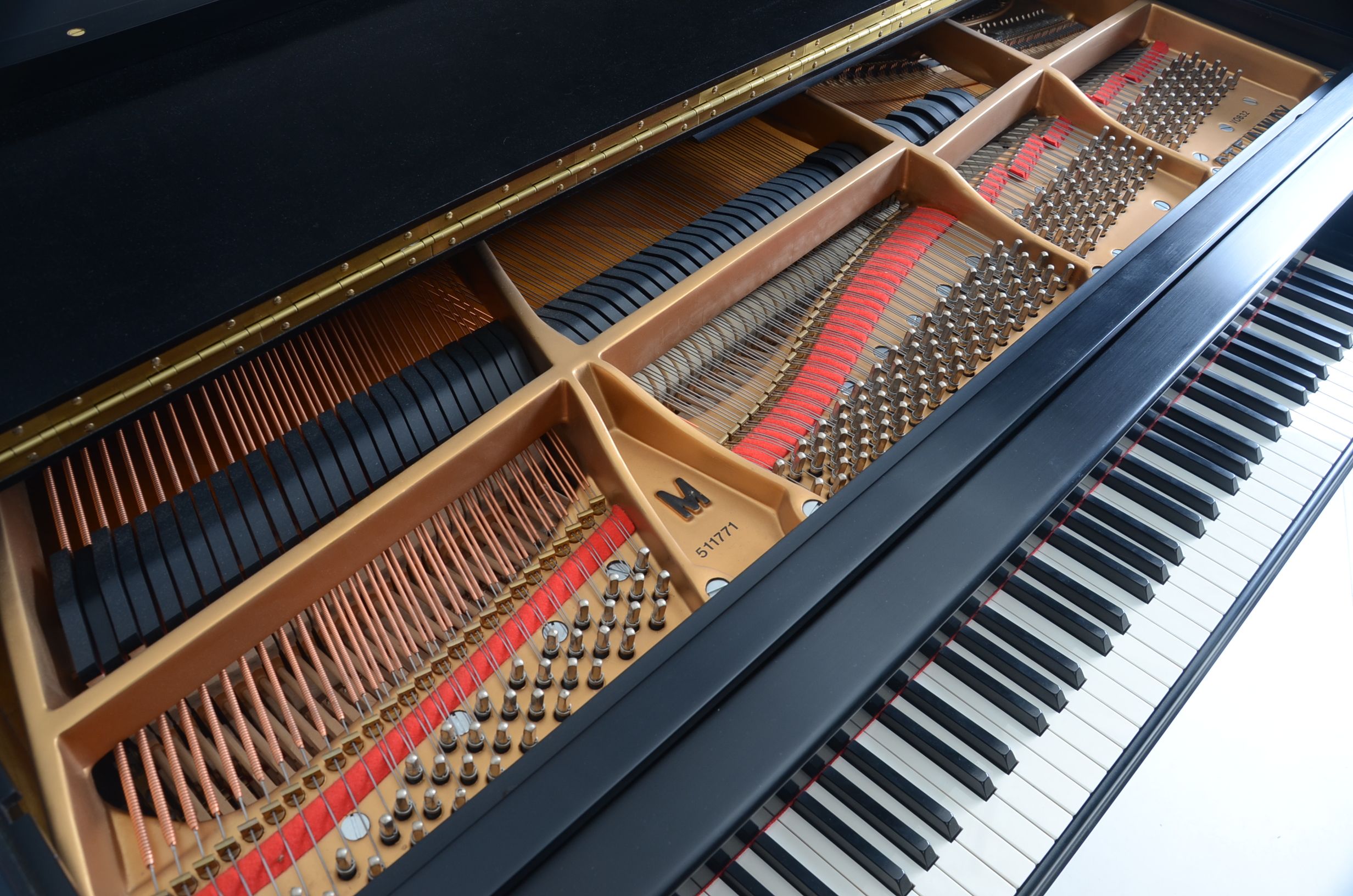Ebony Black Steinway Model M Grand Piano
