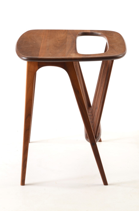 End Table With Magazine Holder