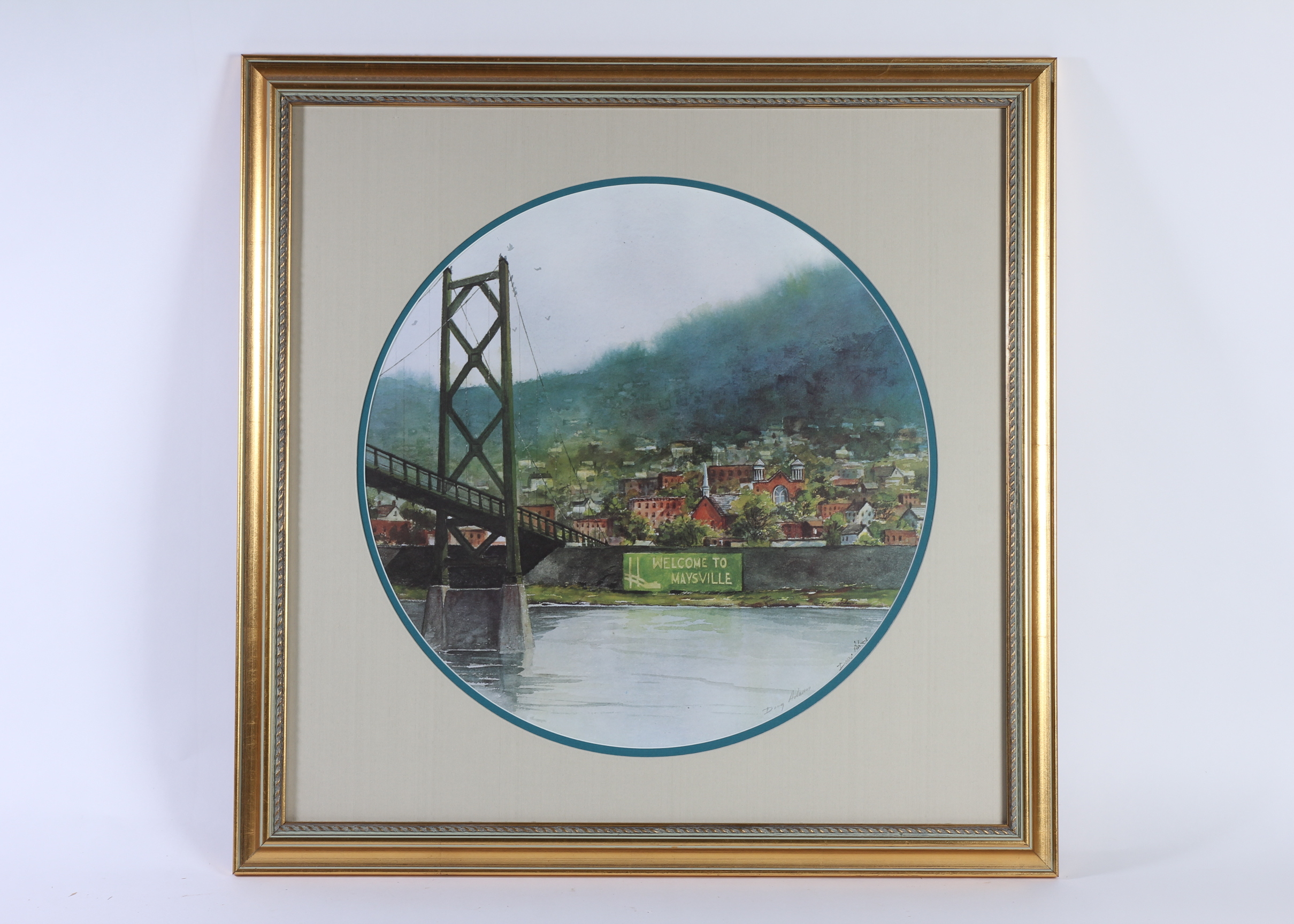 City of Maysville Watercolor Lithograph