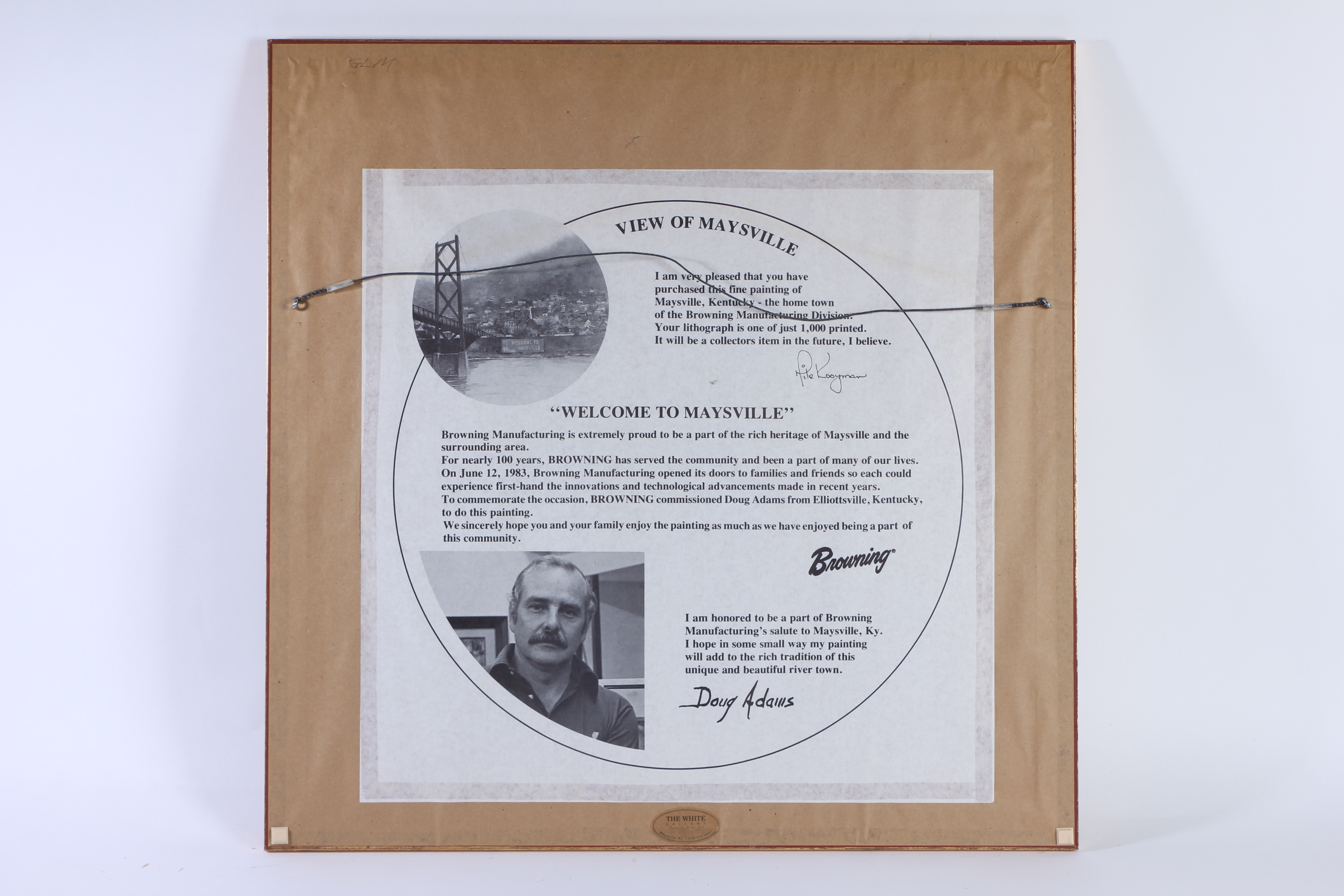 City of Maysville Watercolor Lithograph