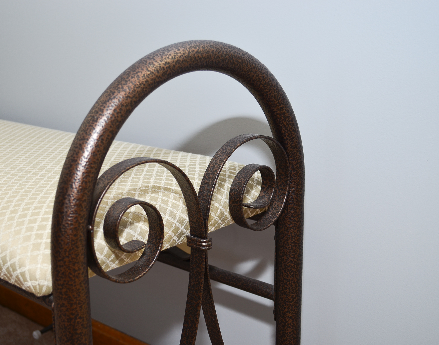 Metal Bench and Matching End Table
