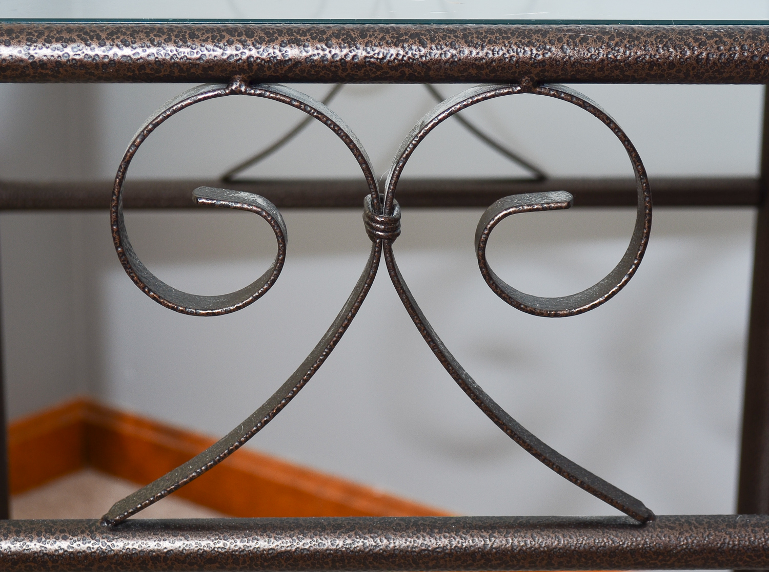 Metal Bench and Matching End Table