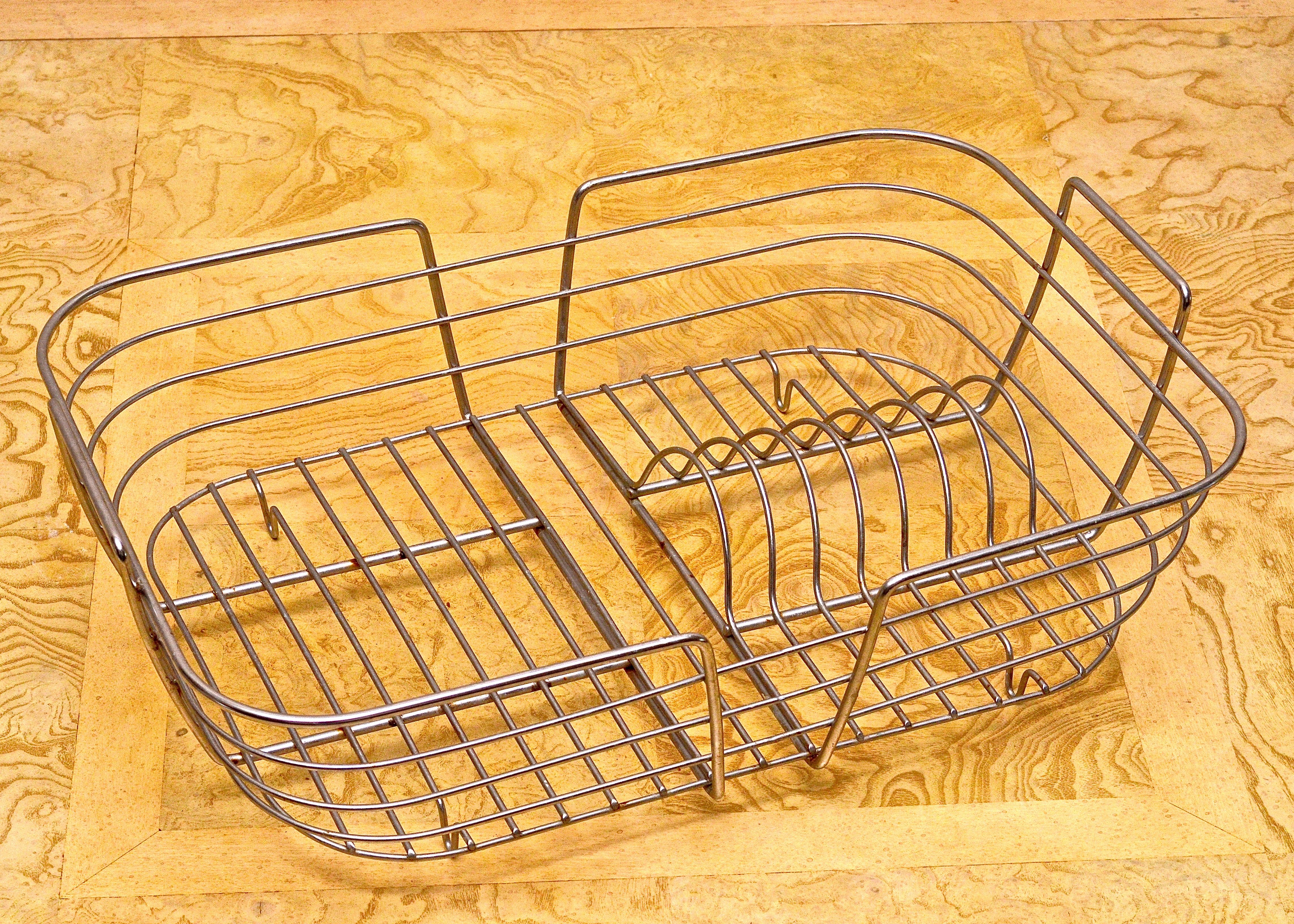 Vintage Collapsible Basket and Collection of Kitchen Essentials