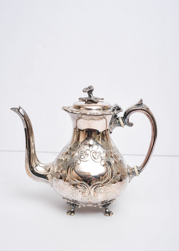 Antique John Turton Silver Plate Coffee Service